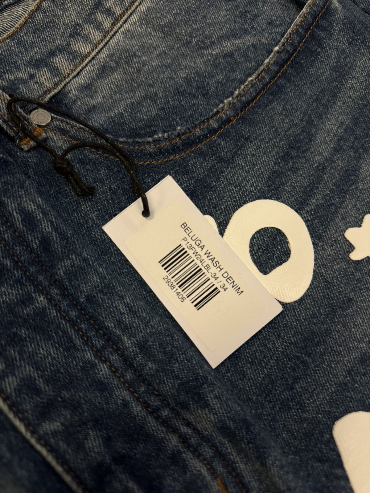 Sp5der Sp5der Worldwide Jean Beluga Denim Pants Size 34 (NEW) Size US 34 / EU 50 - 6 Thumbnail