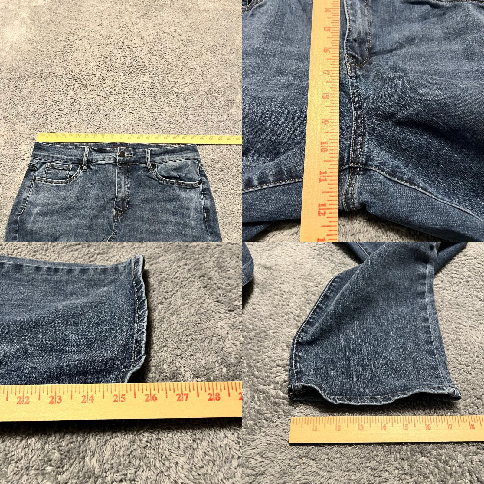 NYDJ NYDJ Jeans Womens 14 Tall Marilyn Straight High Rise Crop Blue 34x26 Tall Womens Jeans Size 36" / US 14 / IT 50 - 8 Thumbnail