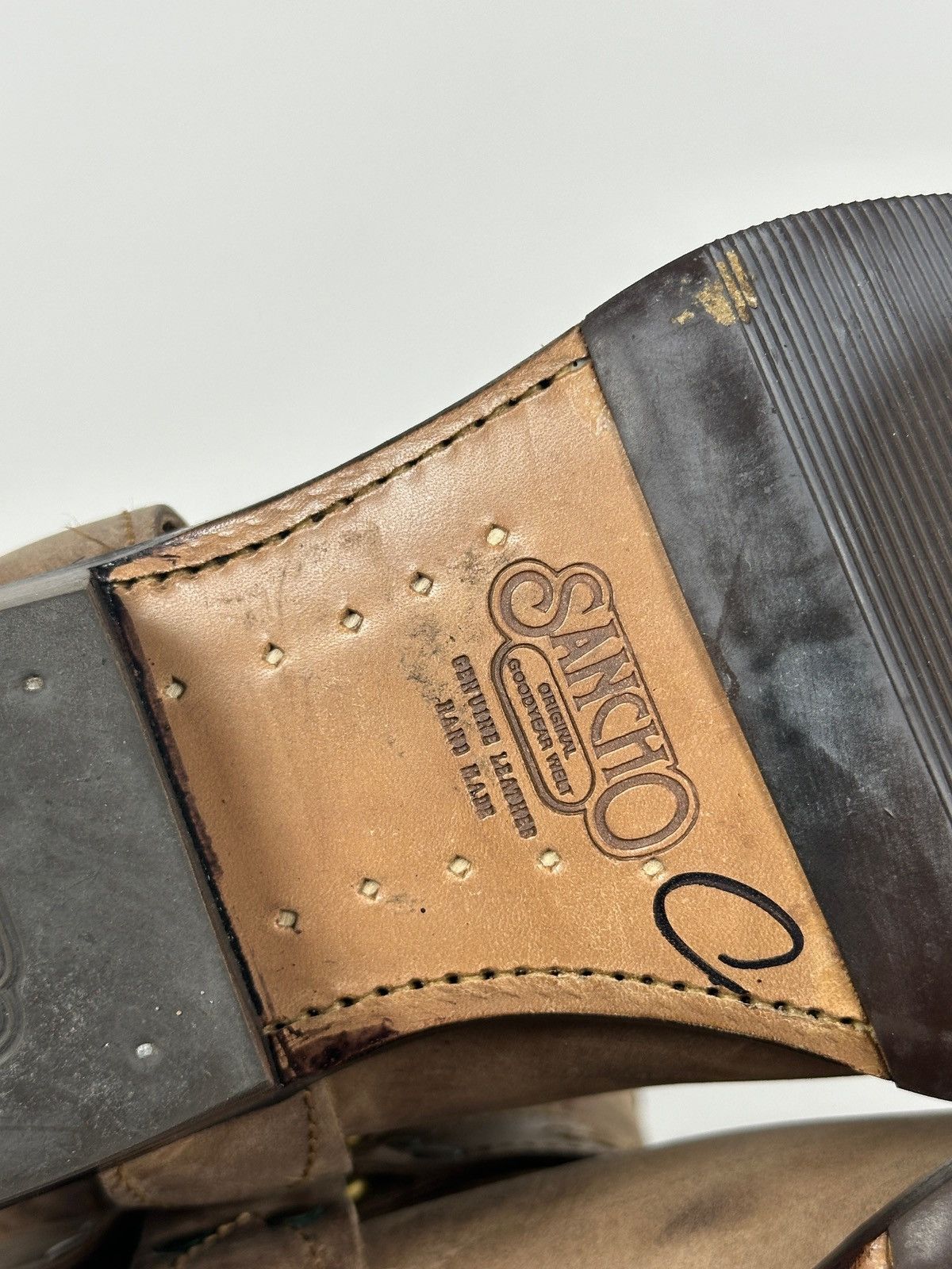 Sancho Boots Sancho Abarca 5122 Leather Cowboy Western Motorcycle Boots Size US 8 / EU 41 - 23 Thumbnail