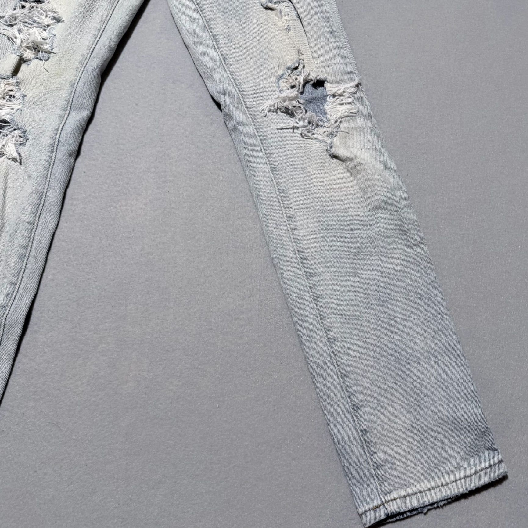 Pacsun PacSun Jeans Women's Light Wash Denim Low Rise Distressed Skinny Fit- 29x30 Size 29" - 6 Thumbnail