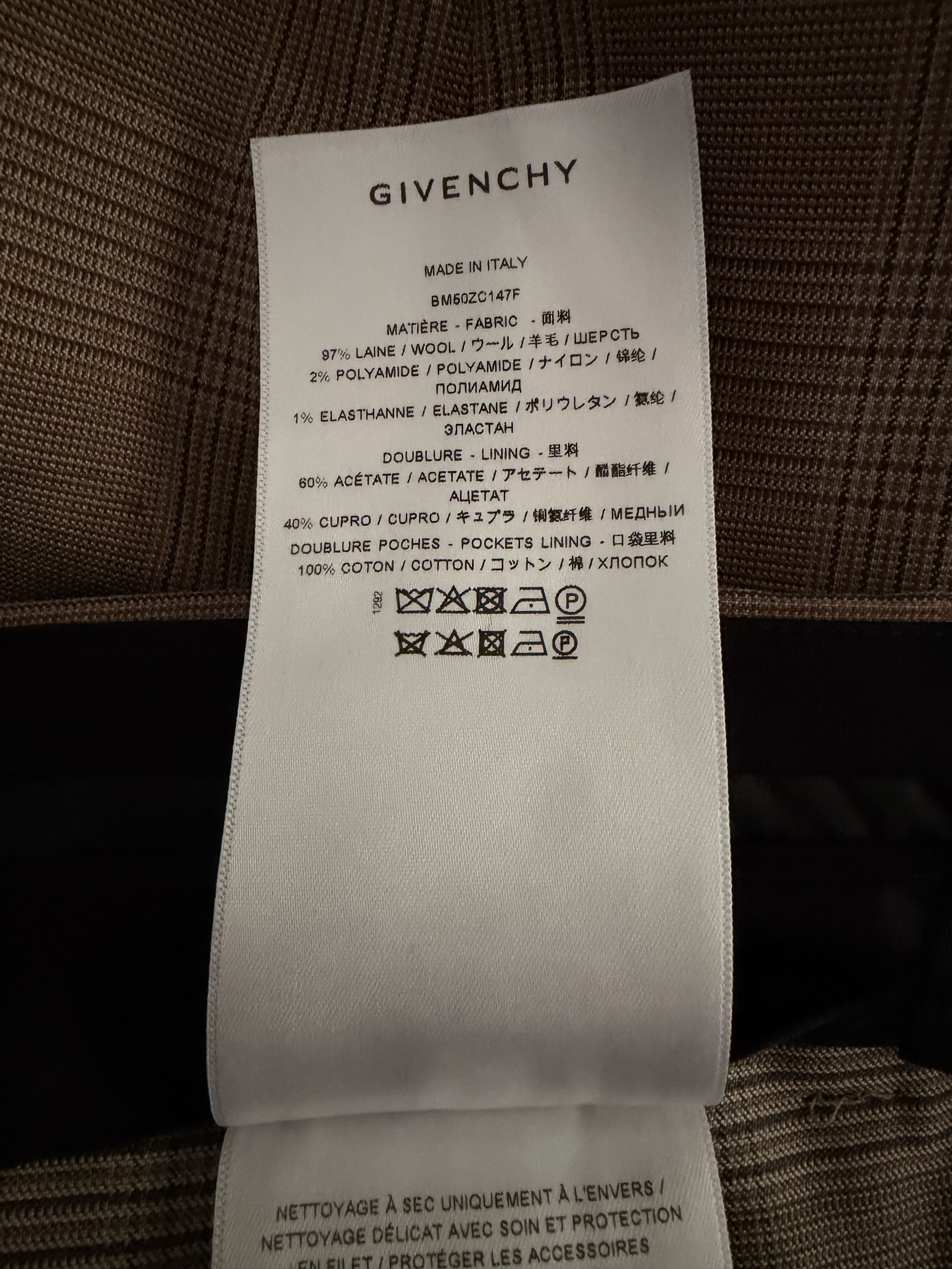 Givenchy Virgin Wool Check Trousers Size US 34 / EU 50 - 15 Thumbnail