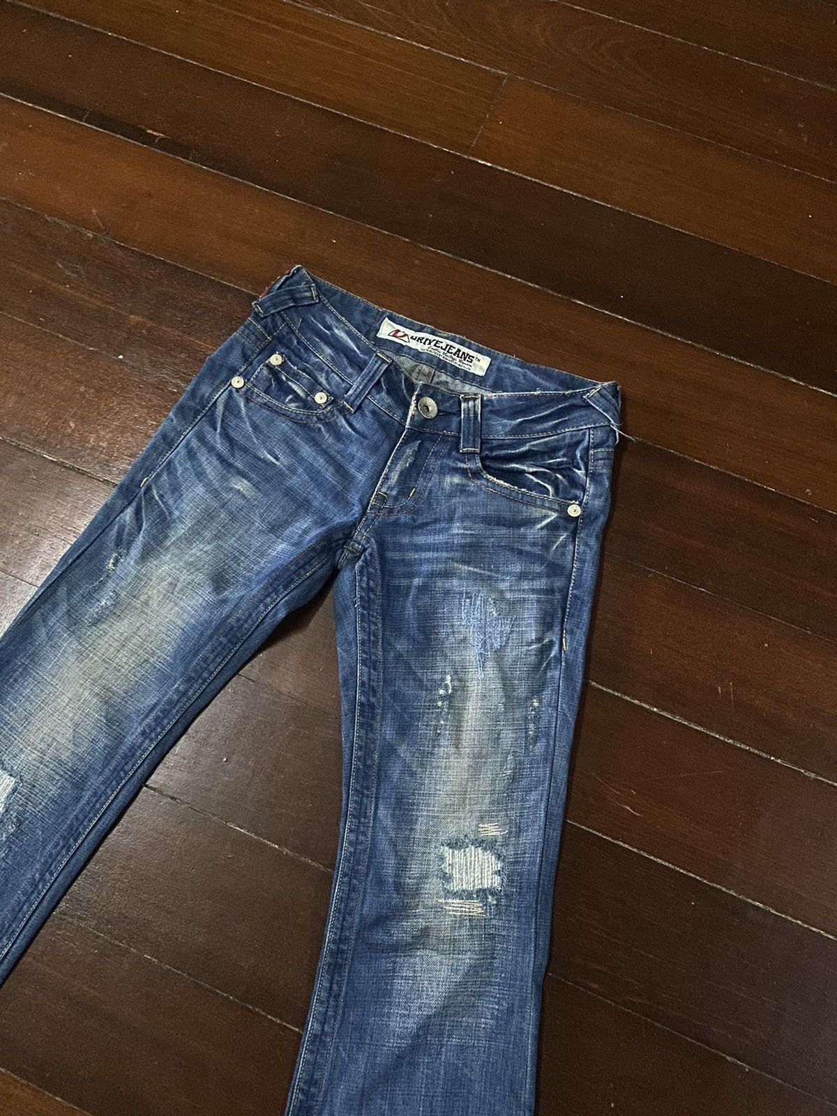 Designer FIRE DRIVE JEANS BOOT CUT WIDE LEG BAGGY Size 30" / US 8 / IT 44 - 6 Thumbnail