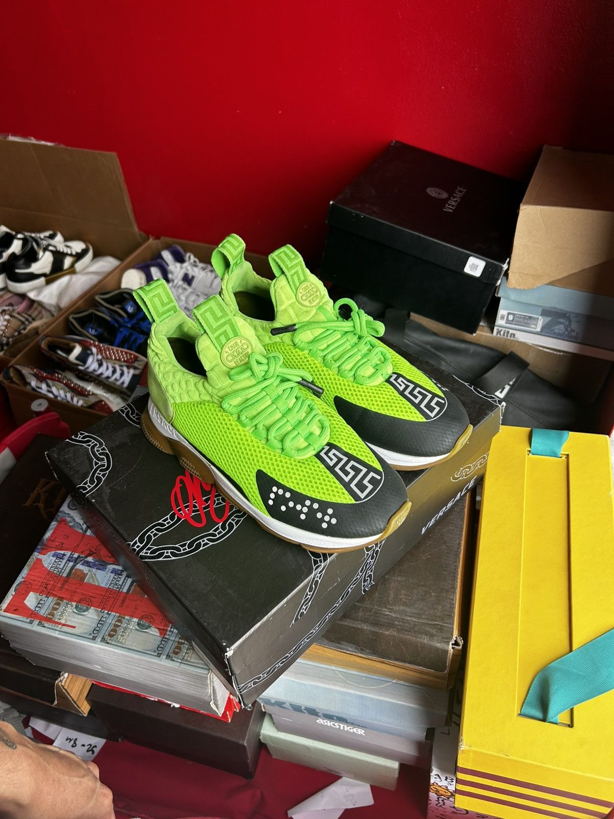 Versace Versace chain reaction neon green Size US 9.5 / EU 42-43 - 1 Thumbnail