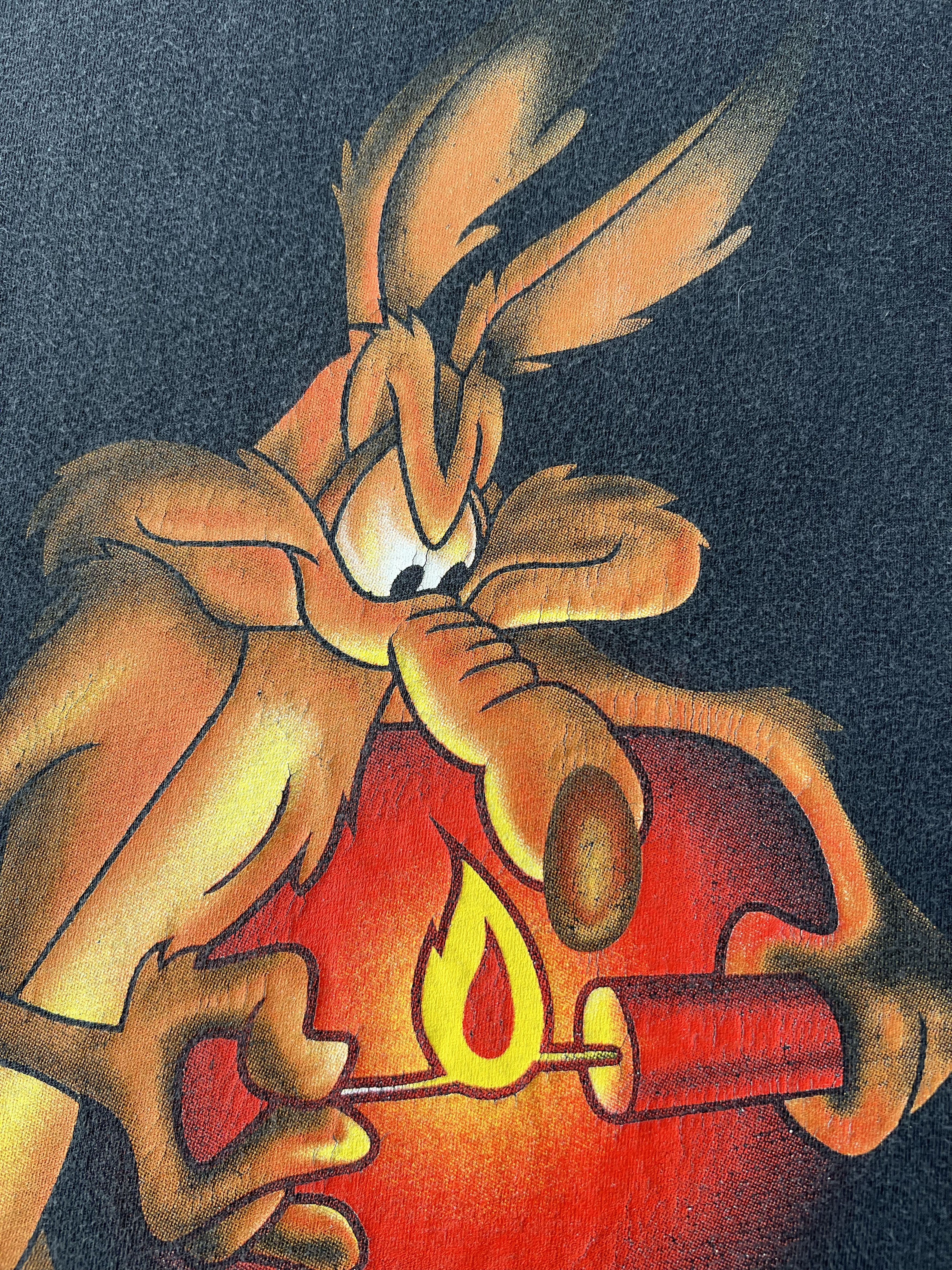 Warner Bros Vintage 1997 Wile E. Coyote Cartoon Warner Bros T-shirt Size US XL / EU 56 / 4 - 4 Thumbnail