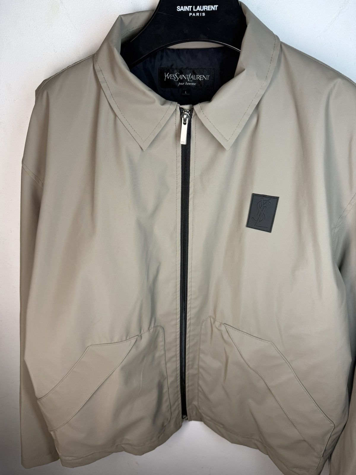 Yves Saint Laurent Waterproof YSL Jacket Classic Zip Up Collar Vintage Logo y2k Size US L / EU 52-54 / 3 - 14 Thumbnail