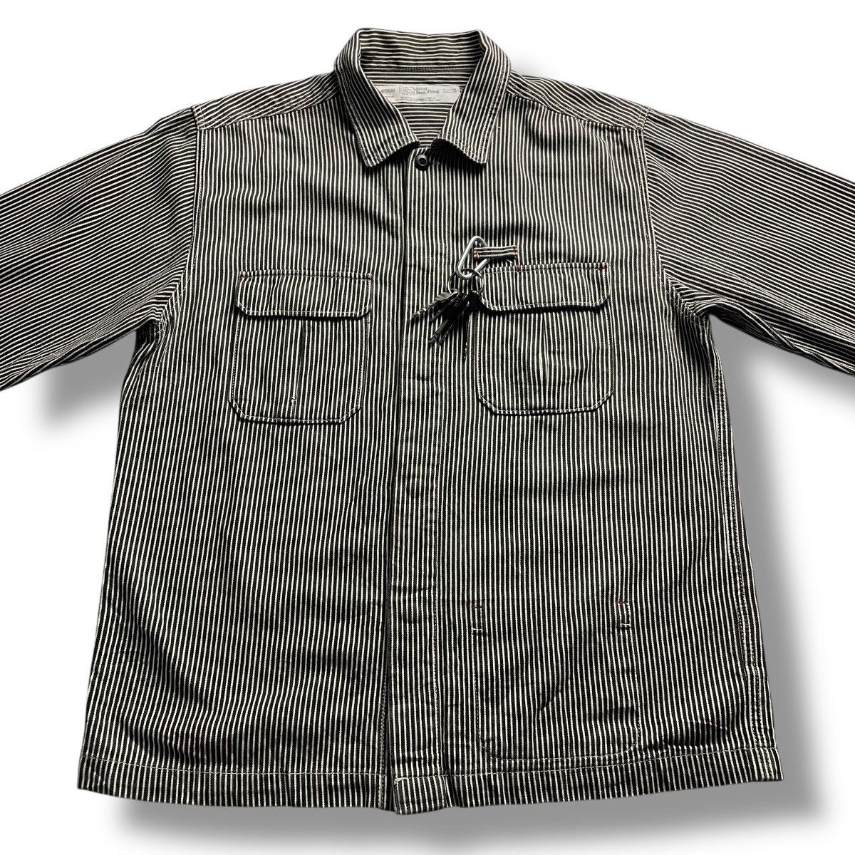 Kapital 🇯🇵 NEVER SEEN THING STRIPES HICKORY JACKET Size US M / EU 48-50 / 2 - 5 Thumbnail