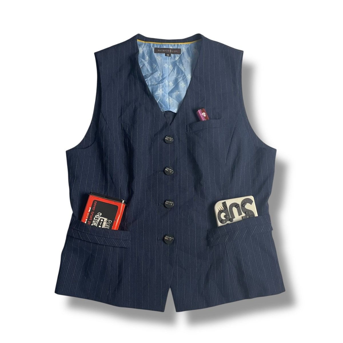 Patrick Cox PATRICK COX STRIPES BUTTON UP VEST Size US S / EU 44-46 / 1 - 3 Thumbnail