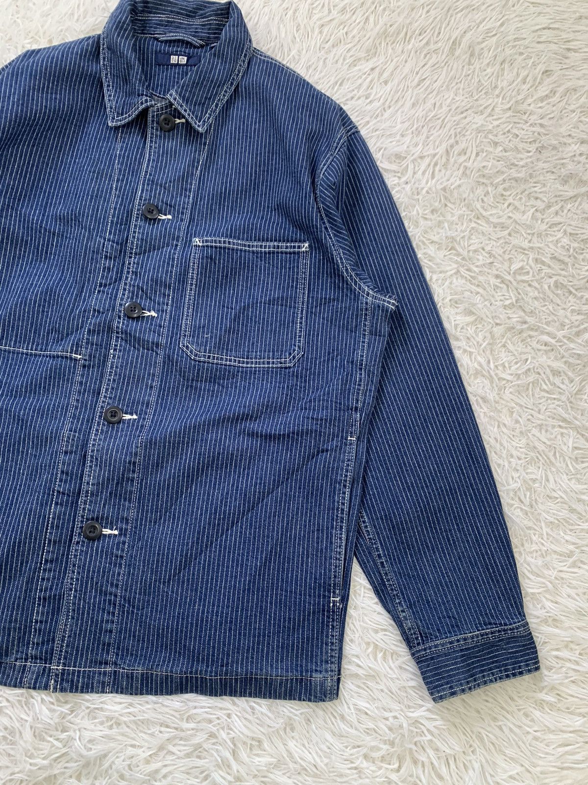 Uniqlo Uniqlo Hickory Stripes Style Jacket Size US XL / EU 56 / 4 - 4 Thumbnail