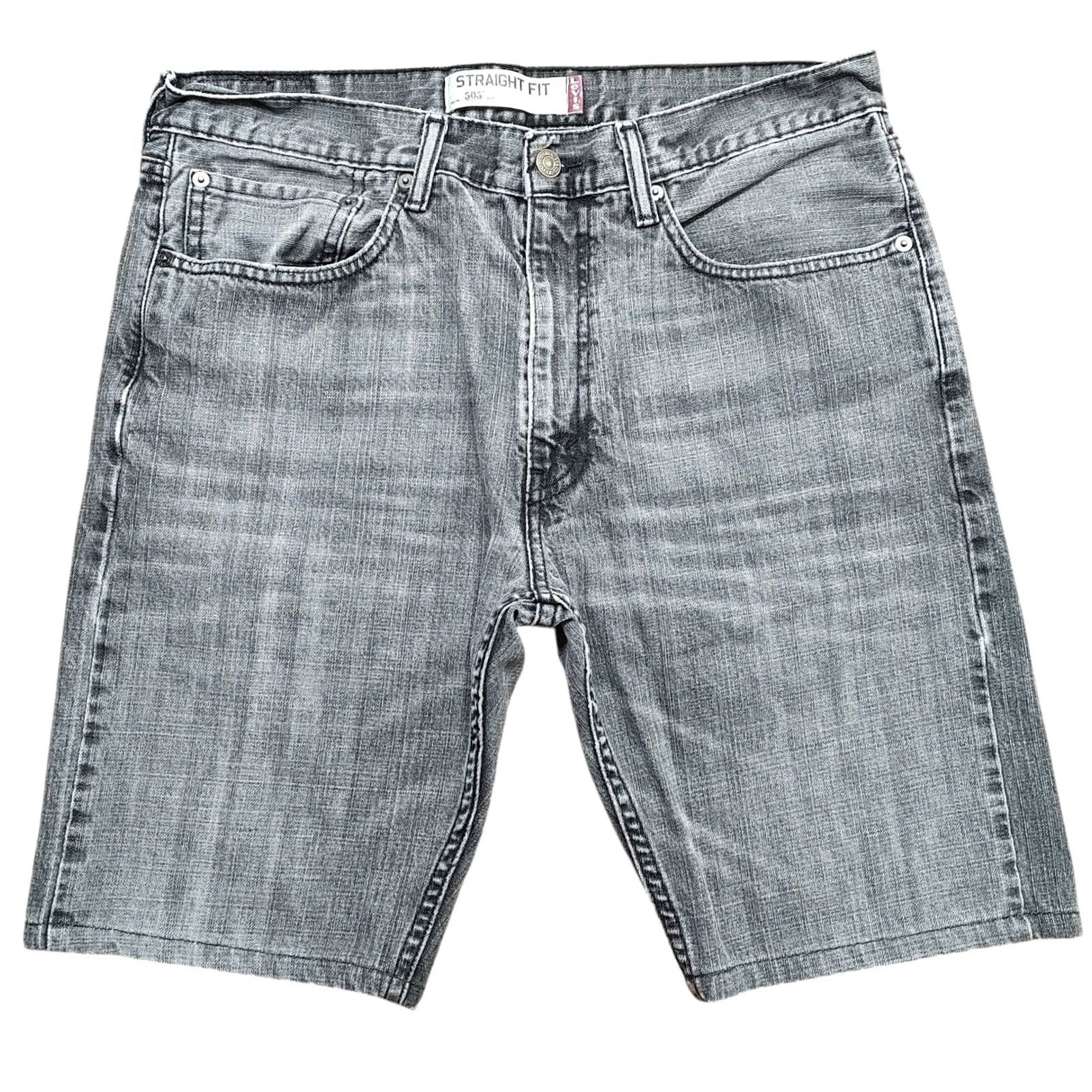 Levi's VINTAGE Levis 505 Denim Shorts Mens 34 Black 90s USA American Biker 5-Pocket Inseam 10 in Jeans Shirt? Size US 34 / EU 50 - 2 Thumbnail