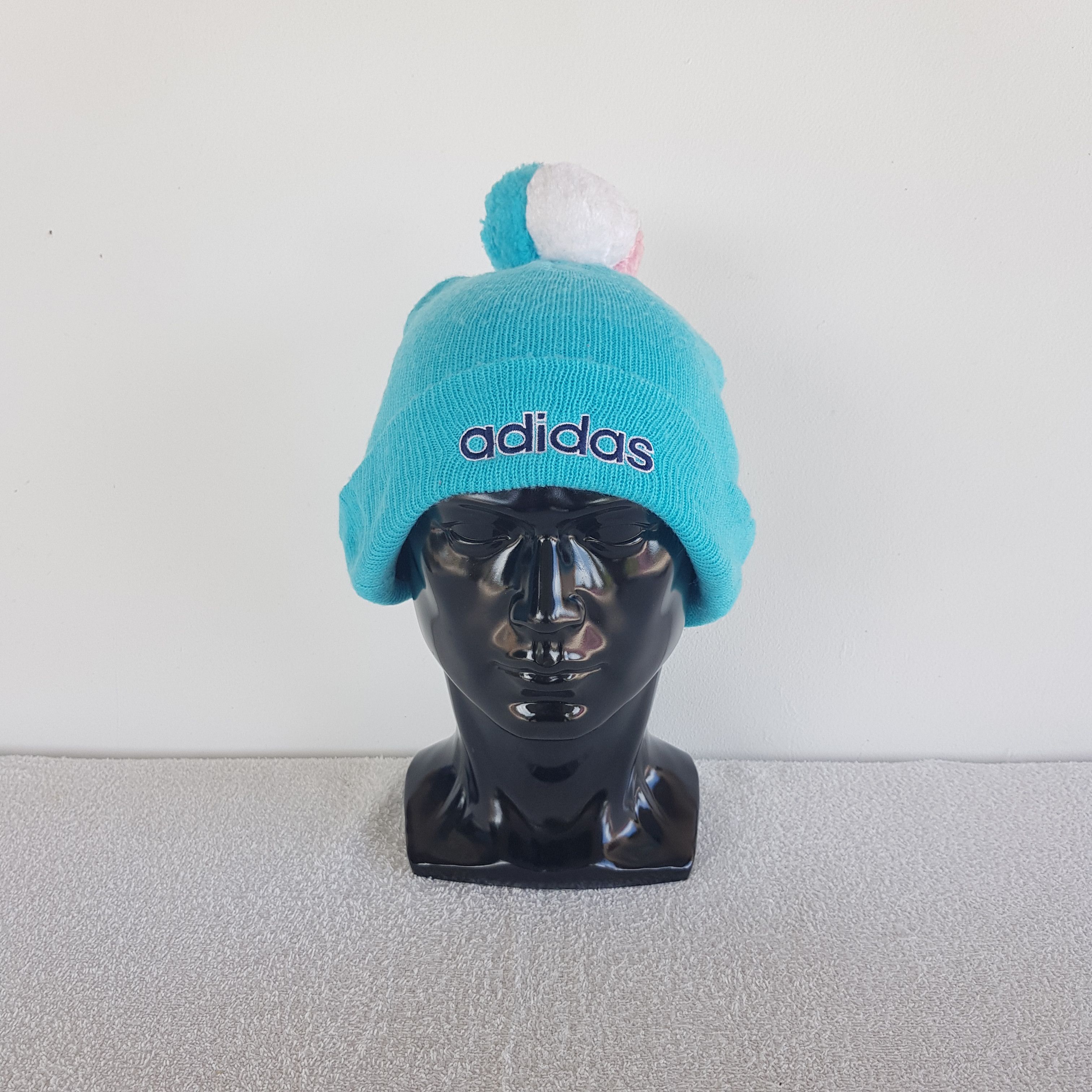 Adidas Vintage Adidas Beanie Fair Isle Ribbed Knit Snow Caps Hats. Size ONE SIZE - 2 Thumbnail