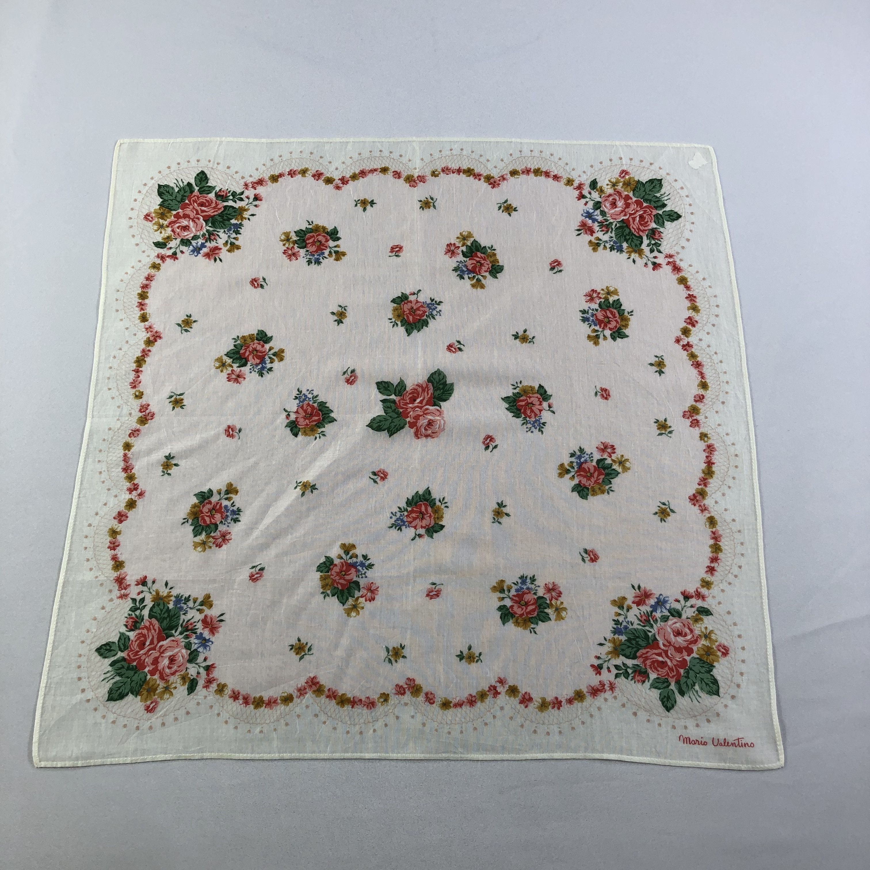 Mario Valentino × Vintage Mario Valentino Handkerchief Neckerchief Bandana H2049 Size ONE SIZE - 2 Thumbnail