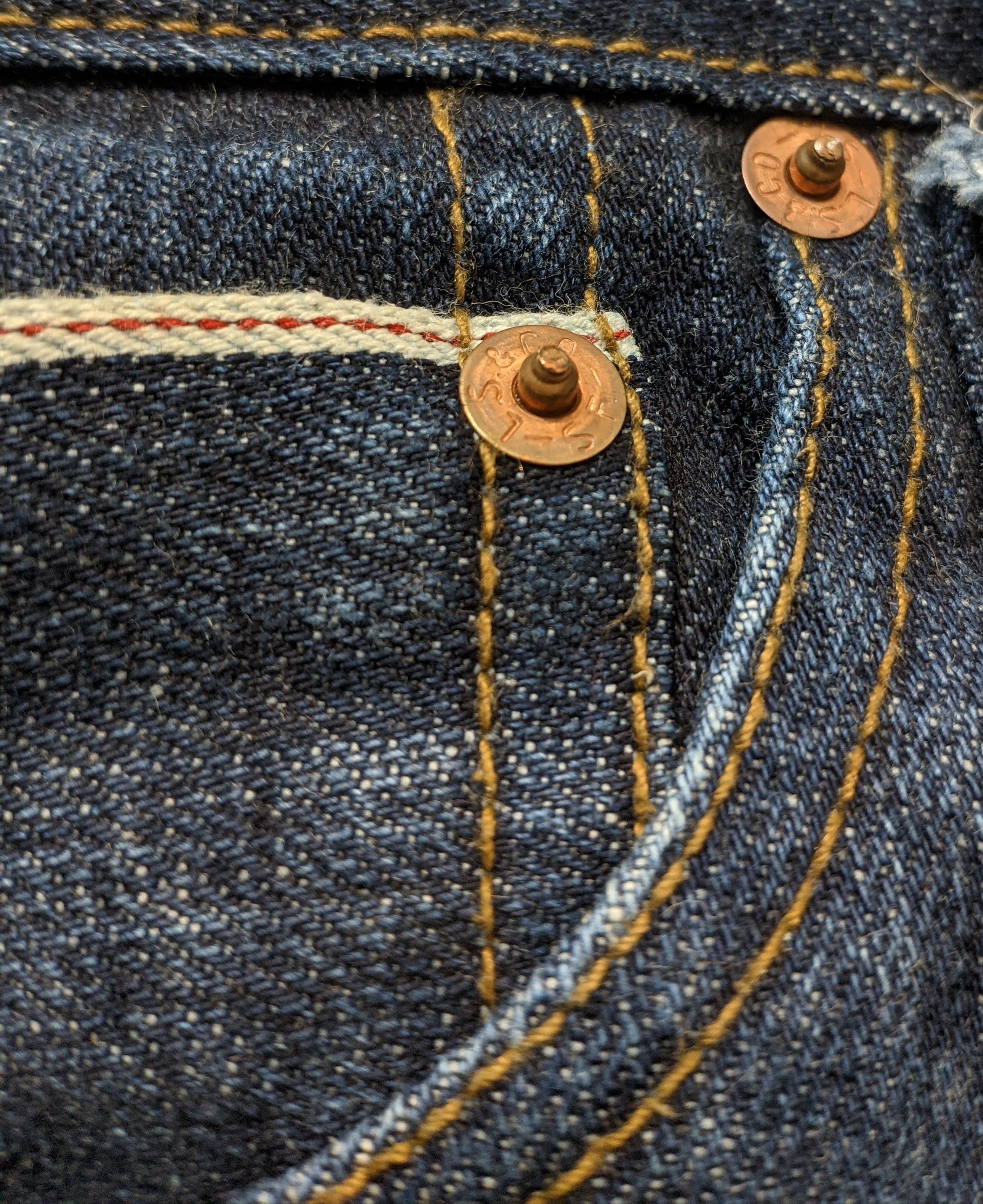 Levi's VTG 90 LEVI'S 501XX Big E Selvedge Denim Jeans Logo Pocket Size US 30 / EU 46 - 16 Thumbnail
