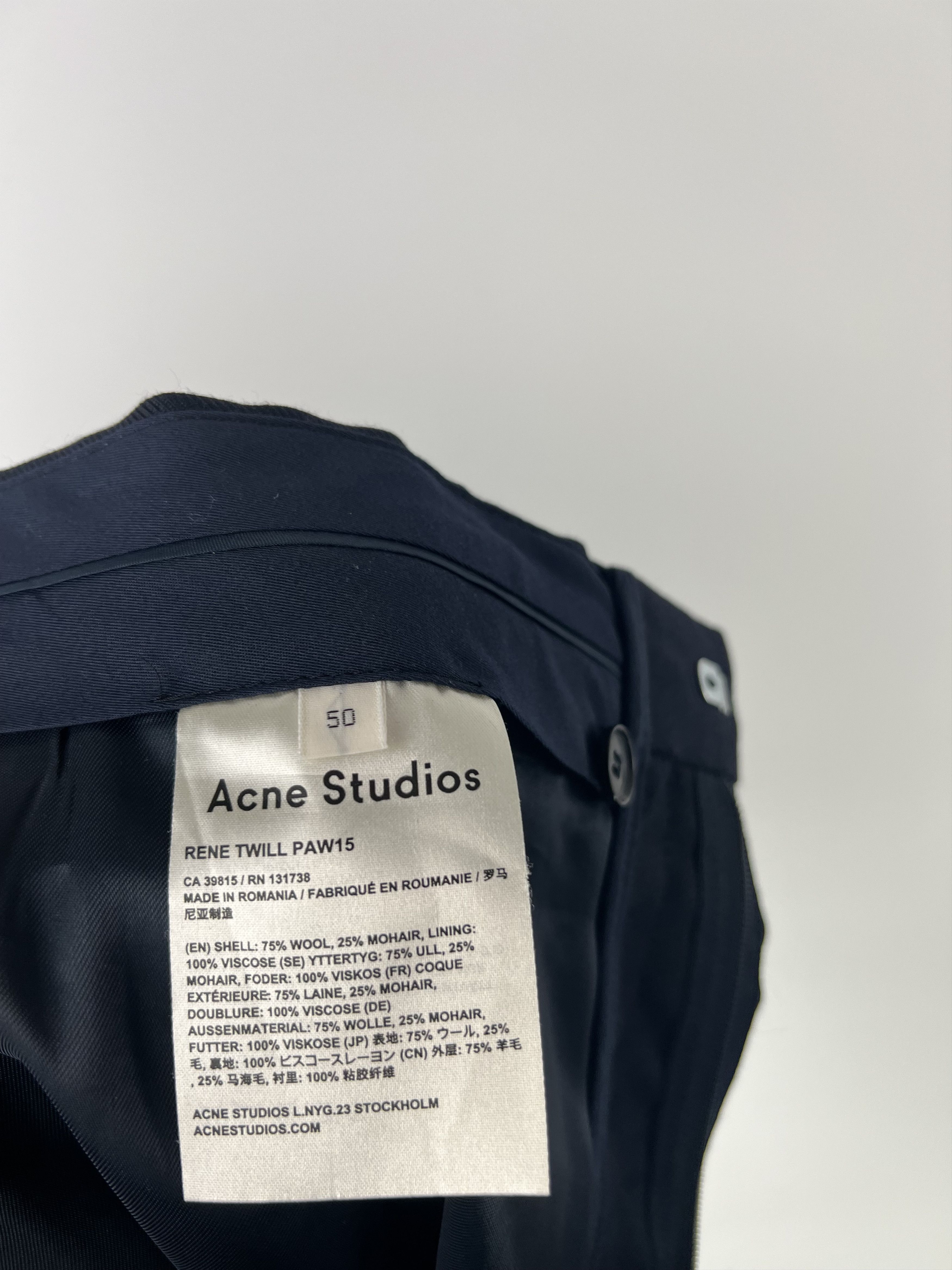 Acne Studios Acne Studios Rene Twill Paw15 Wool/Mohair Pants Size 50 Size US 34 / EU 50 - 5 Thumbnail
