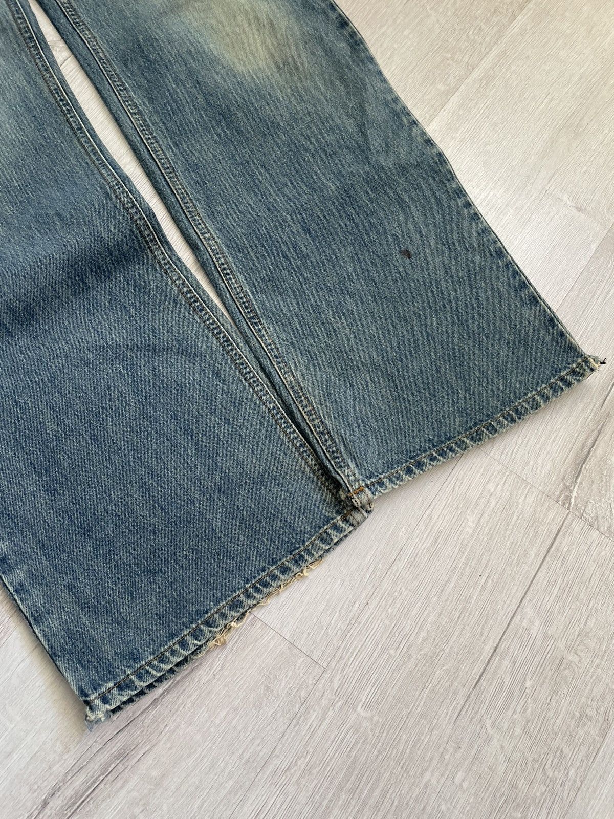 20471120 Vintage Coffee Fade Jeans Distressed Undercover Style Y2k Size US 32 / EU 48 - 4 Thumbnail