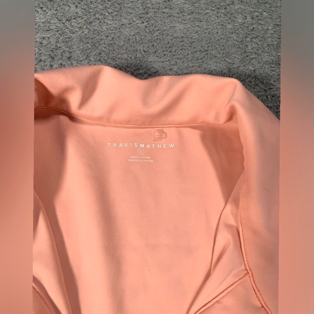 TravisMathew Travis Mathew polo cropped small Women T-Shirt S Orange Golf Polo Shirt Cropped Small Women's Travis Mathew Orange Polo T-Shirt Size S / US 4 / IT 40 - 4 Thumbnail