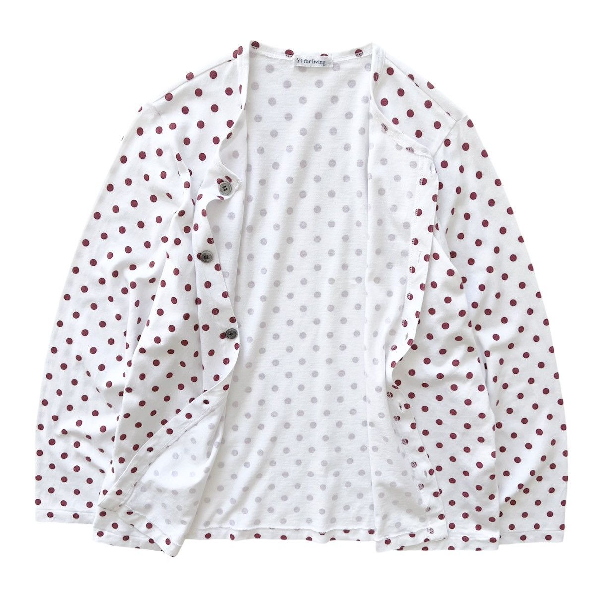 Yohji Yamamoto for Living Cotton Polka-Dots Button Shirt