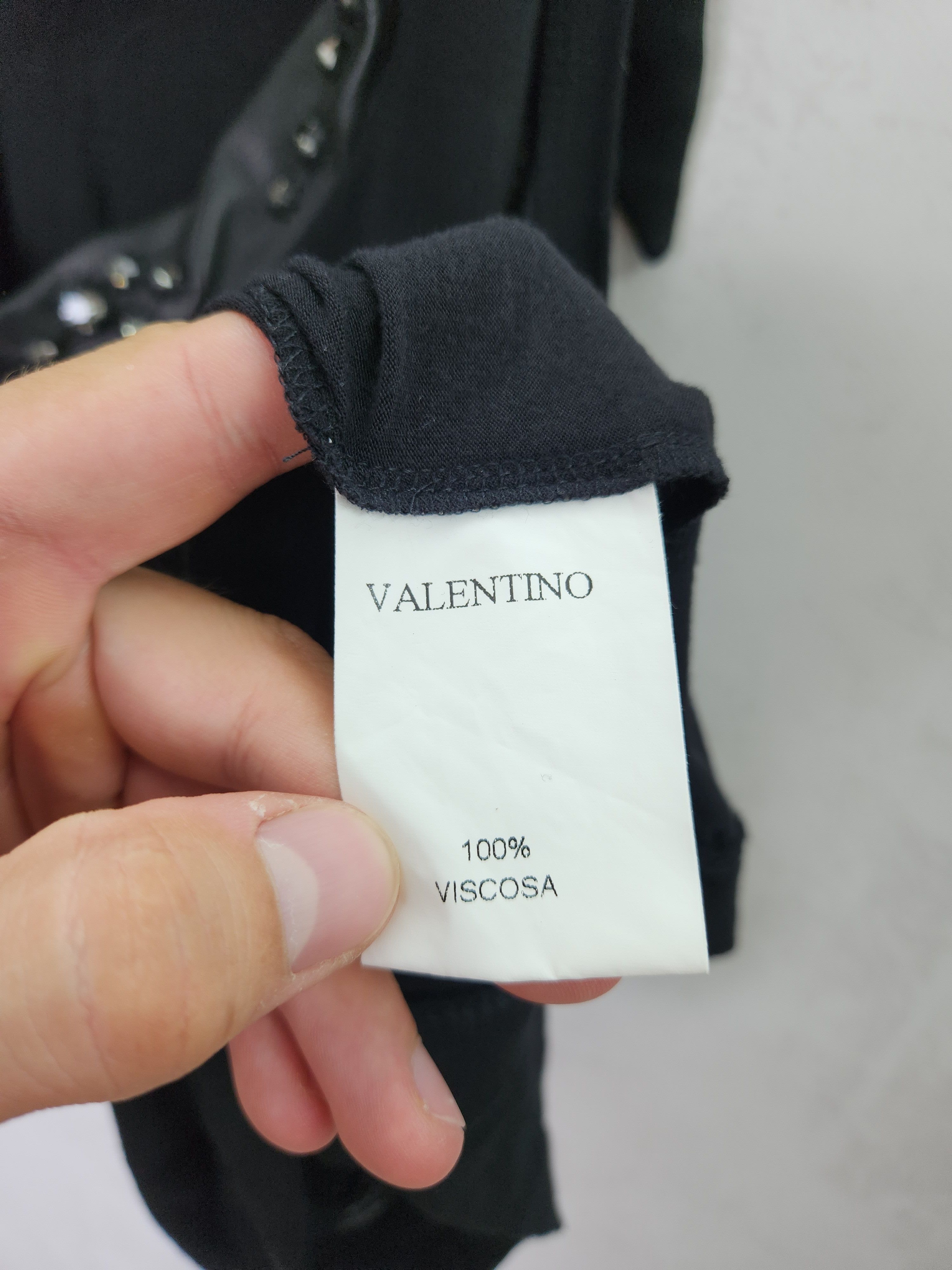 Valentino Valentino T Shirt Couture Viscose Tank Top Leather Neck Size M / US 6-8 / IT 42-44 - 7 Thumbnail