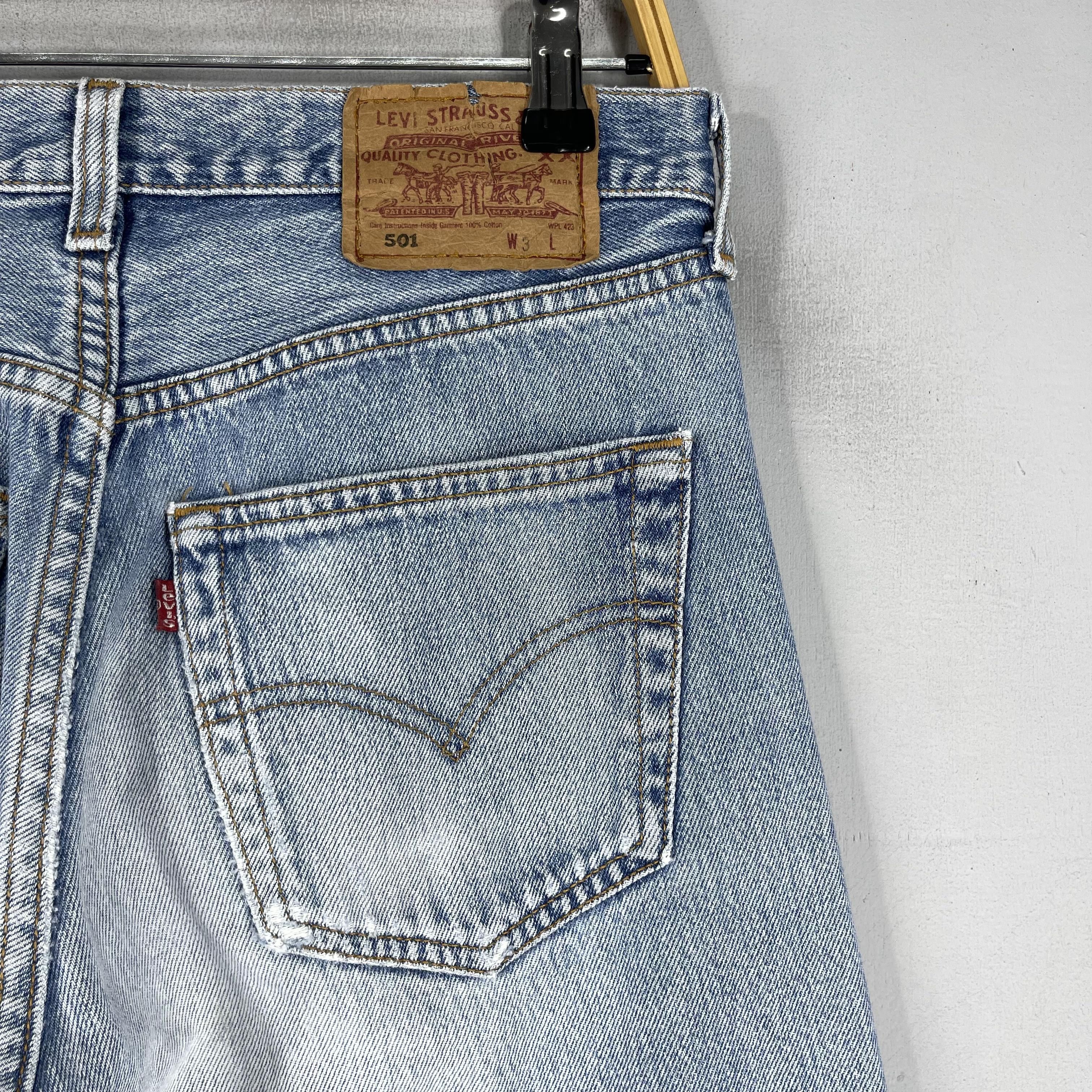 Levi's × Vintage Vintage 90s Levis 501 Rolling Stones Print Denim Jeans Size US 30 / EU 46 - 12 Thumbnail
