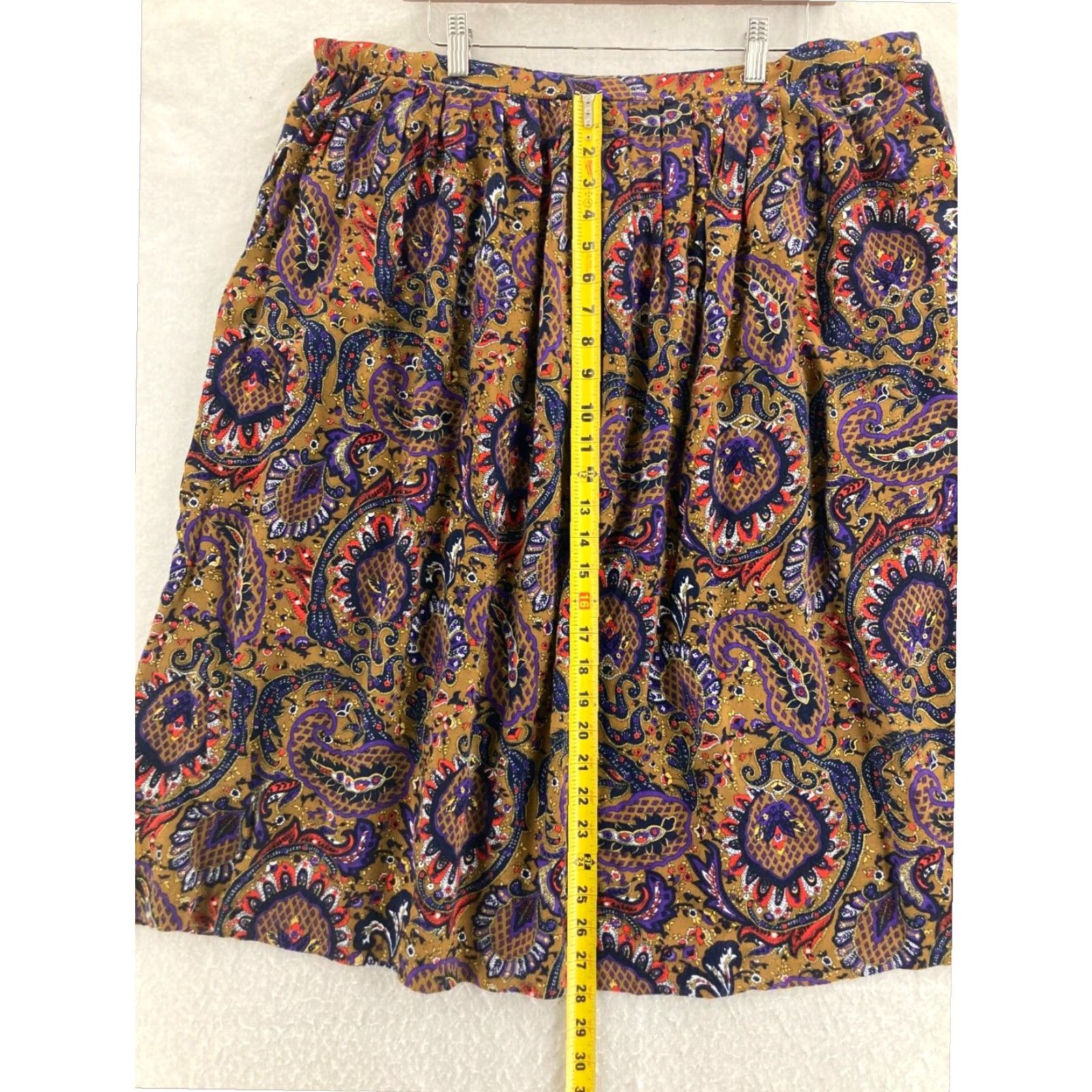 Melissa Melissa Harper Womens 14 Paisley Vintage Rayon Skirt Size 36" / US 14 / IT 50 - 3 Thumbnail