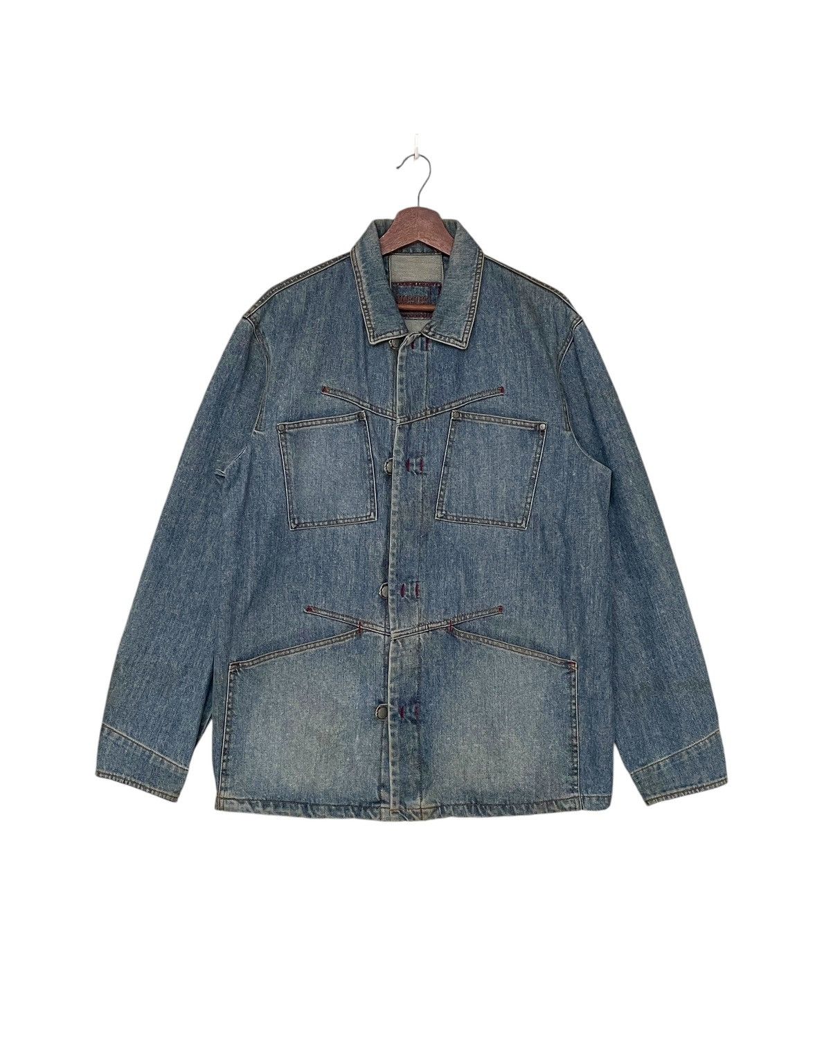 Marithe + Francois Girbaud Vintage Brand Marithe Francois Girbaud Denim Jacket 1990s Size US L / EU 52-54 / 3 - 1 Thumbnail