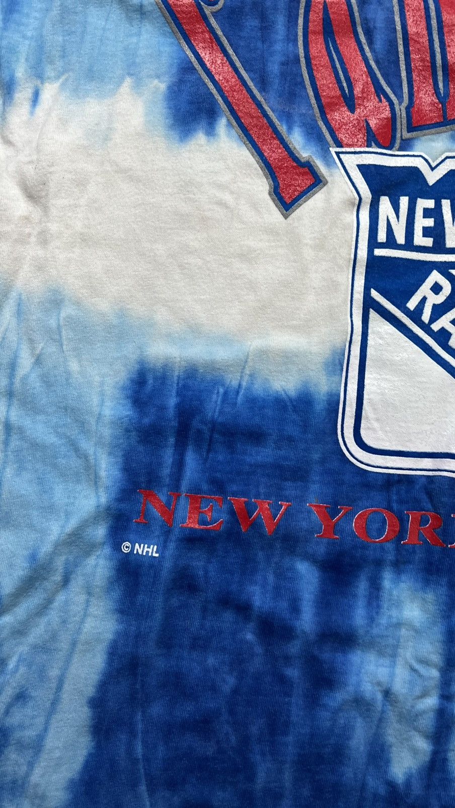 Tultex 90’s New York Rangers NHL tie die dyed vintage t shirt Size US XL / EU 56 / 4 - 4 Thumbnail