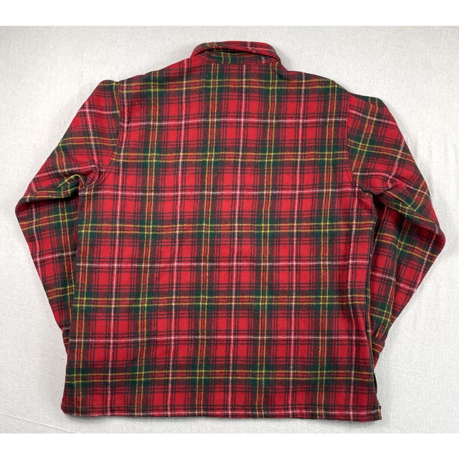 Vintage VINTAGE LL BEAN Wool Trapper Pullover Jacket Mens Sz L Plaid Chore Barn USA Rare Wool Blend 85/15 Button Pockets 100% USA Made Mens Size US L / EU 52-54 / 3 - 3 Thumbnail