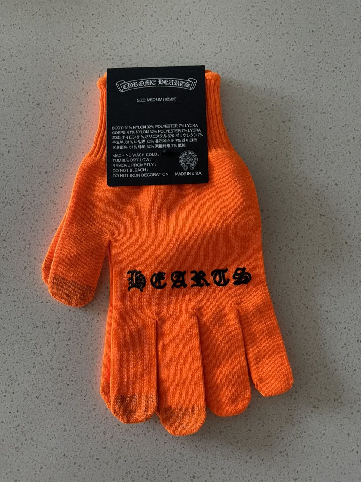 Chrome Hearts Chrome Hearts Orange Gloves Size ONE SIZE - 2 Thumbnail