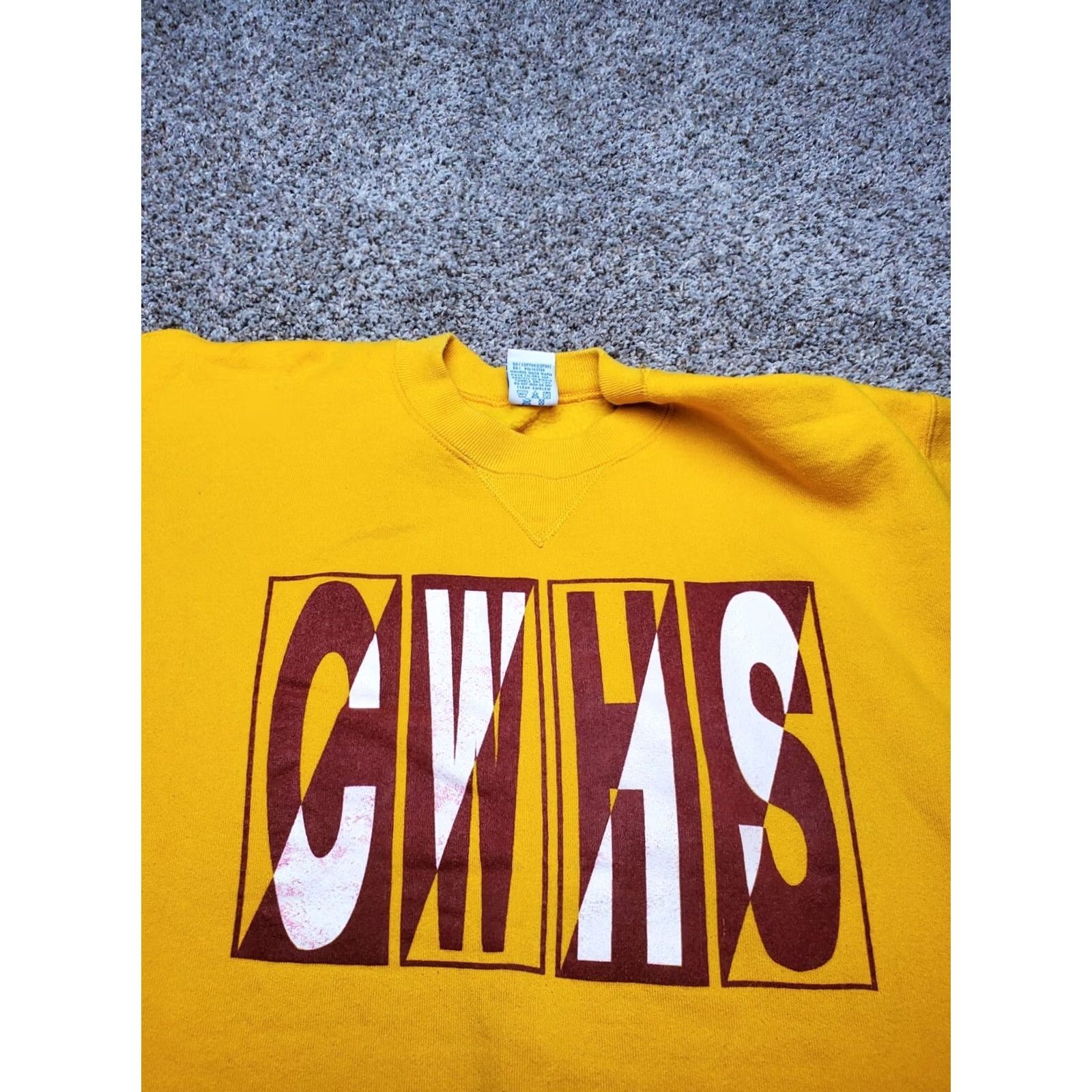 Russell Athletic VINTAGE Russell Athletic Sweatshirt XL Womens Yellow Crewneck Pullover USA Made Size XL / US 12-14 / IT 48-50 - 6 Thumbnail