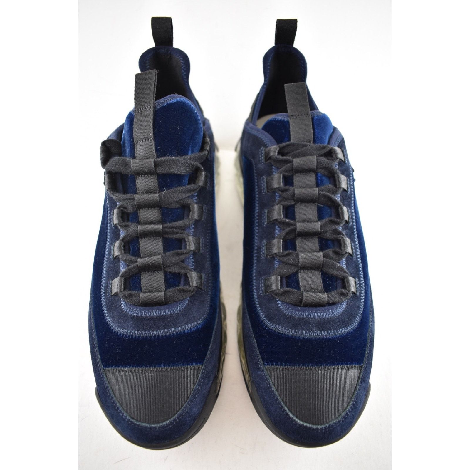 Chanel Chanel 20A Mens Blue Velvet Black CC Trainer Sneaker 44 11 Size US 11 / EU 44 - 6 Thumbnail
