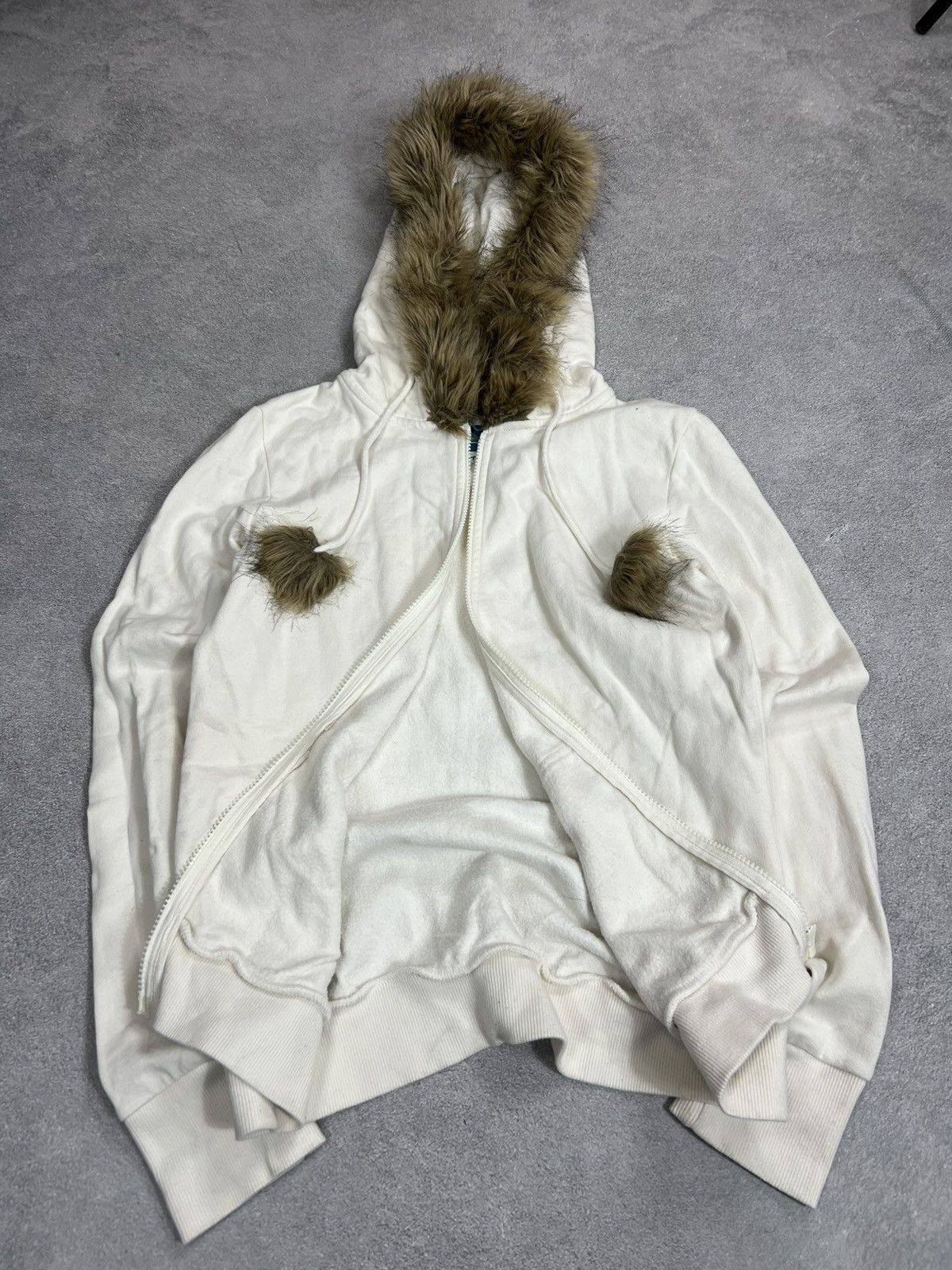 Yohji Yamamoto VTG Japanese Rick Owens Style Fur Mohair White Jacket 90s Size US M / EU 48-50 / 2 - 1 Thumbnail
