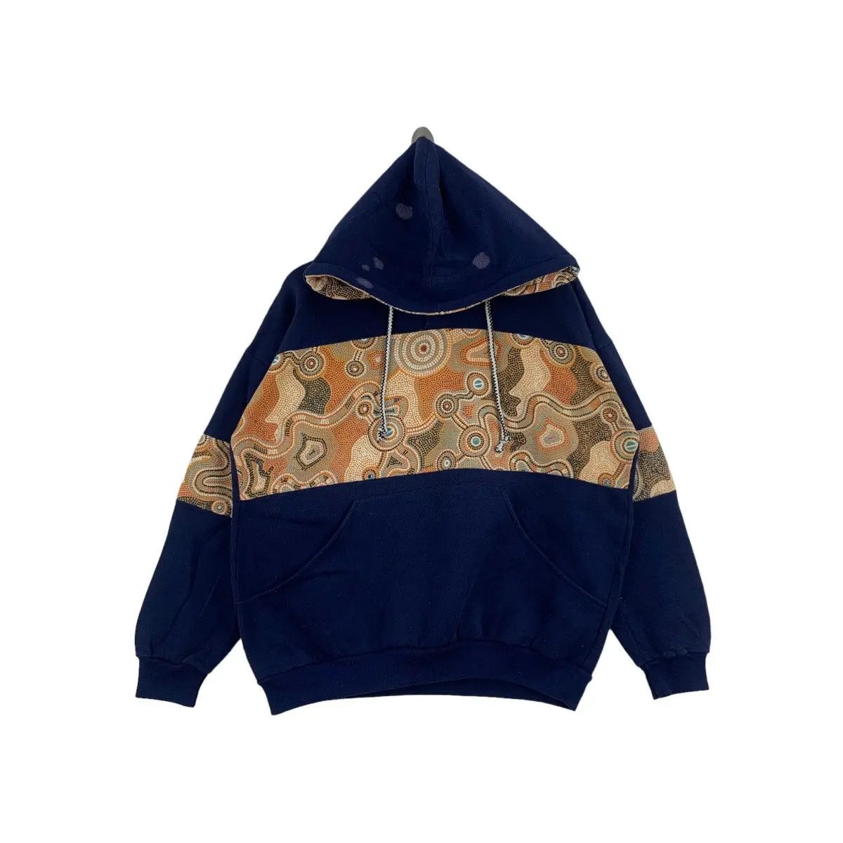Vintage Vintage 90’ ABORIGINAL ART GRAPHIC Boro Distress Hoodie Size XL / US 12-14 / IT 48-50 - 1 Thumbnail