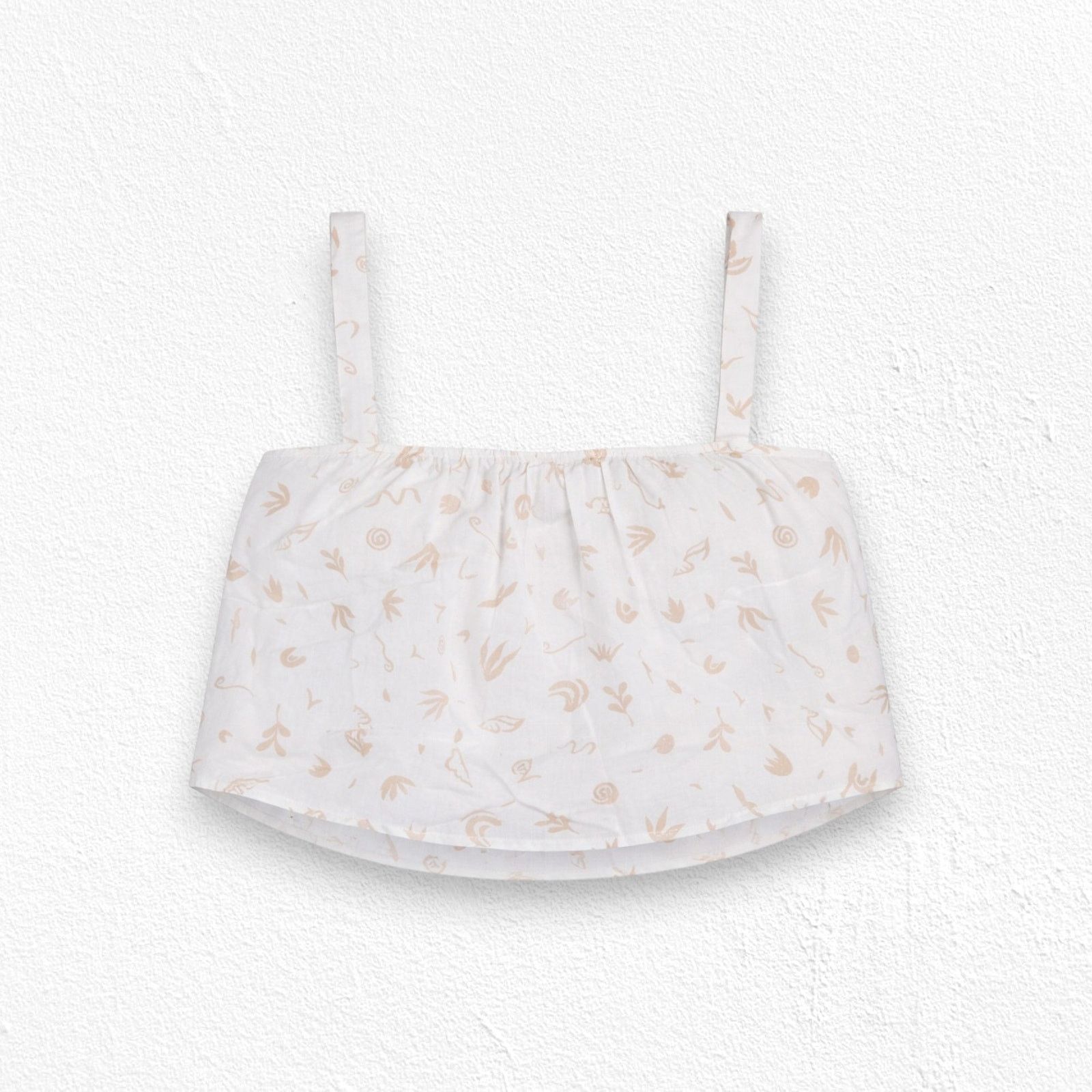 Billabong Billabong White Tan Boho Linen Blend Crop Top Size XL Size XL / US 12-14 / IT 48-50 - 1 Thumbnail