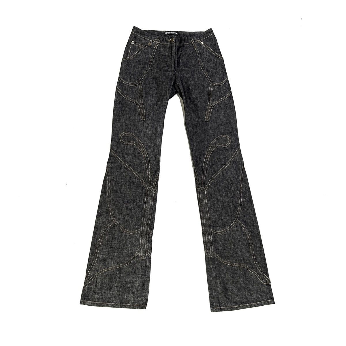 Dolce & Gabbana Dolce & Gabbana Spring 2002 Butterfly Jeans Size 26" / US 2 / IT 38 - 1 Thumbnail
