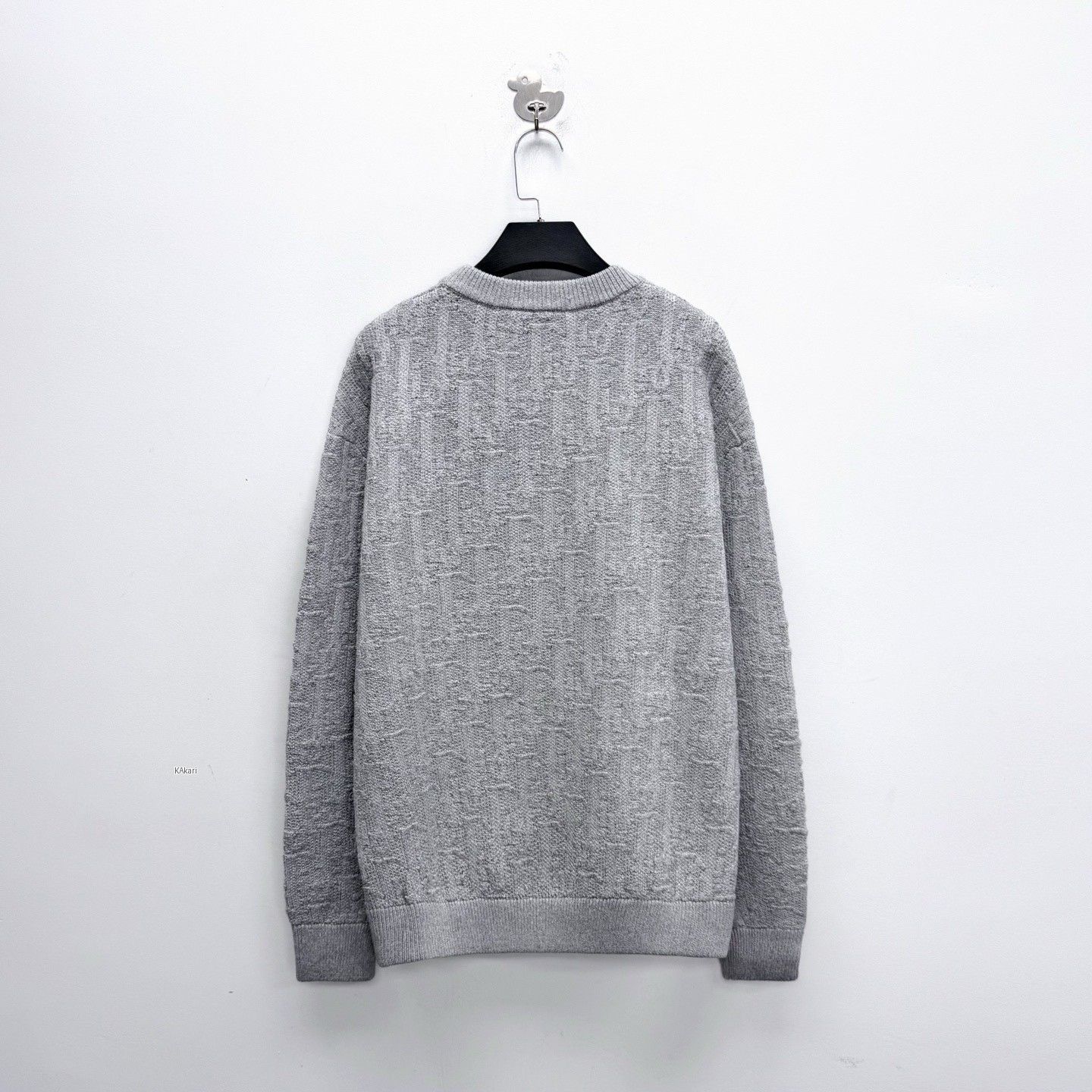 Dior Dior Gray Oblique Jacquard Knit Sweater Size US L / EU 52-54 / 3 - 2 Thumbnail