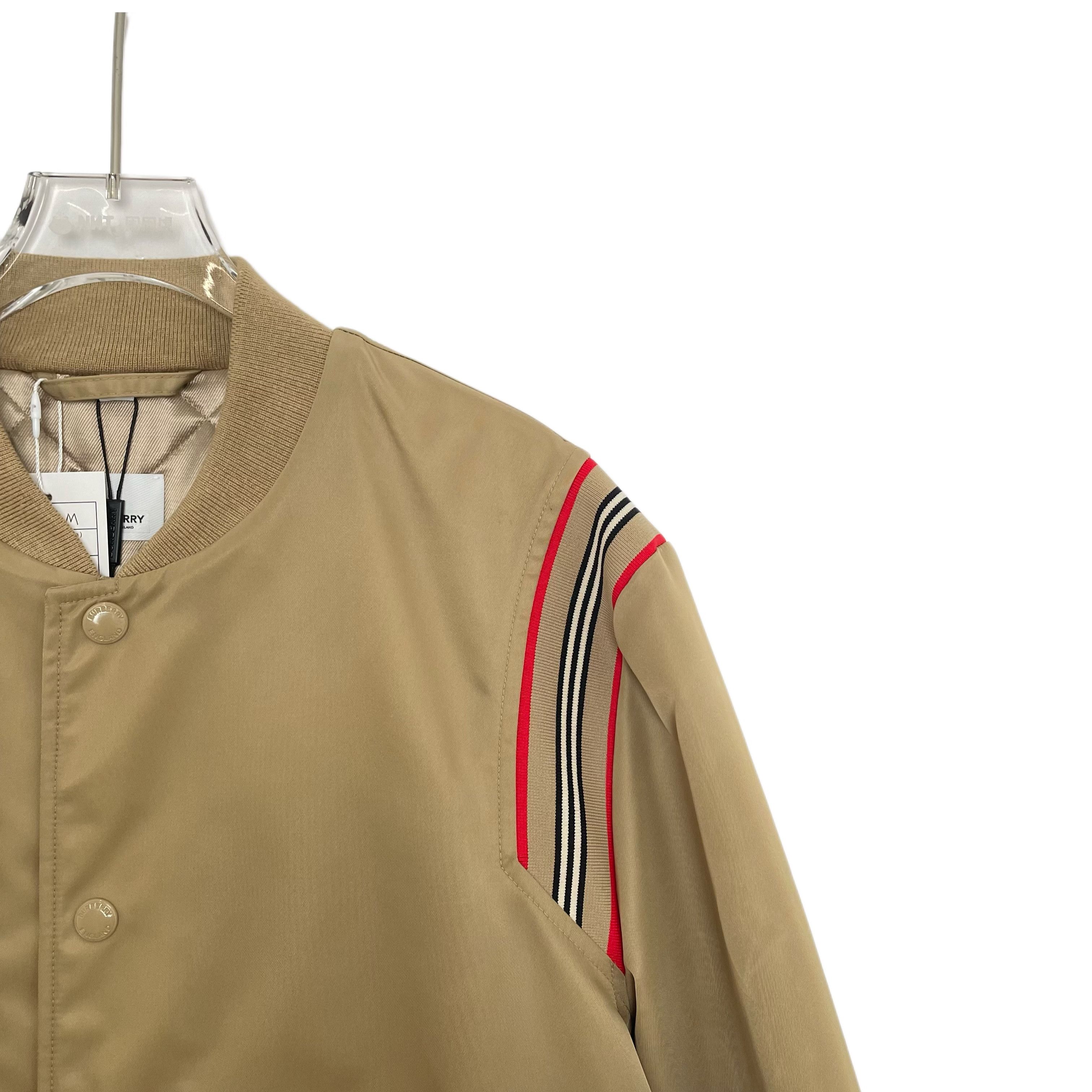 Burberry Burberry Stripe Detail Bomber Jacket Brown (M) Size US M / EU 48-50 / 2 - 7 Thumbnail