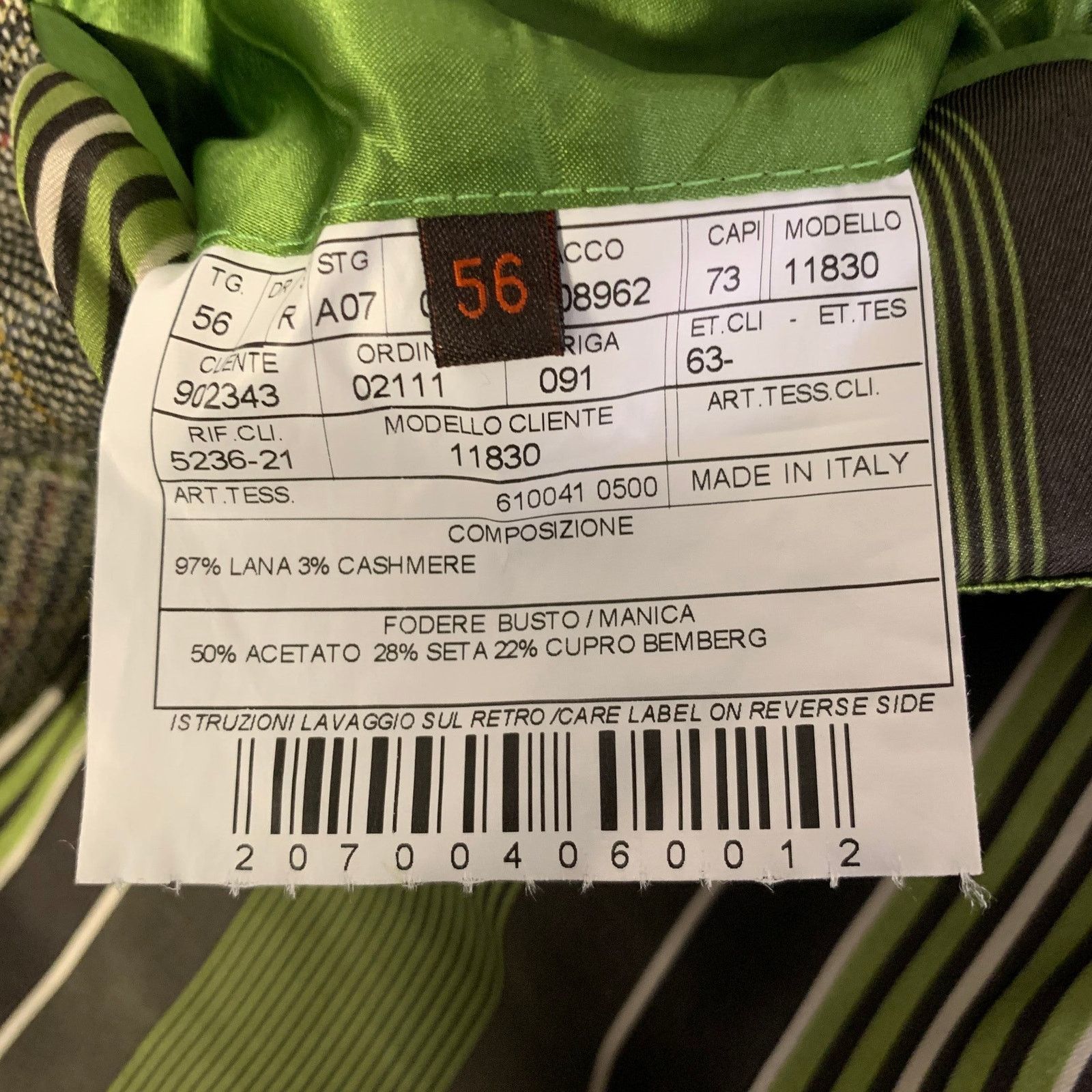 Etro ETRO Size 46 Tan Olive Glen Check Wool Cashmere Sport Coat Size 46R - 6 Thumbnail