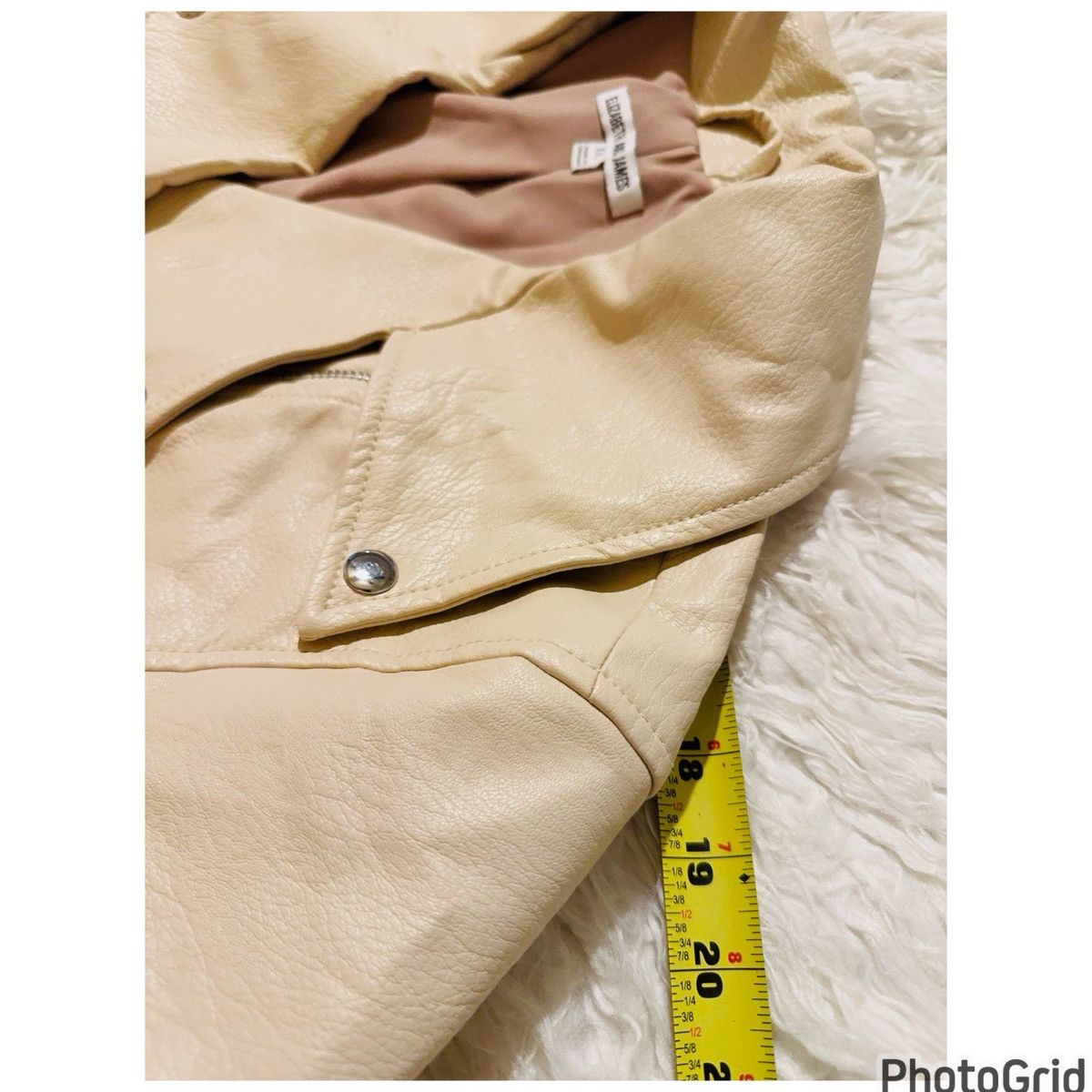 Elizabeth and James Anthropologie Elizabeth & James Faux Leather Moto Jacket Size XXL / US 16-18 / IT 52-54 - 9 Thumbnail
