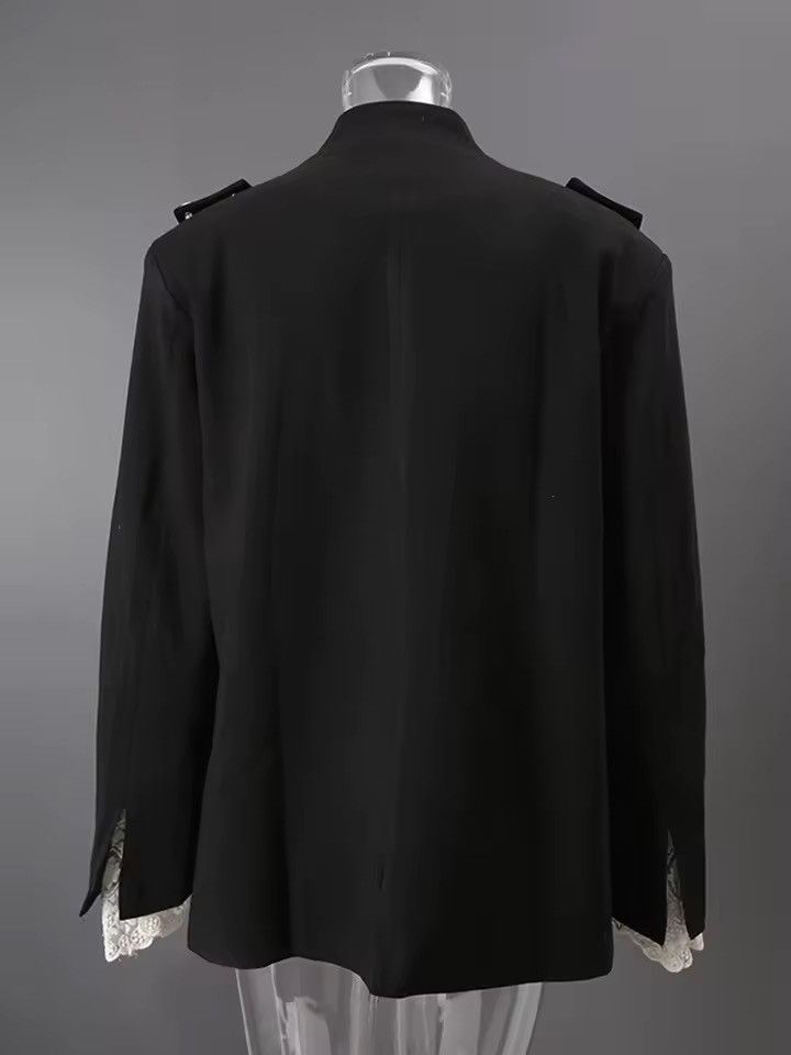 Japanese Brand Japanese Designer Patchwork V Collar Blazer Jacket Size US L / EU 52-54 / 3 - 7 Thumbnail