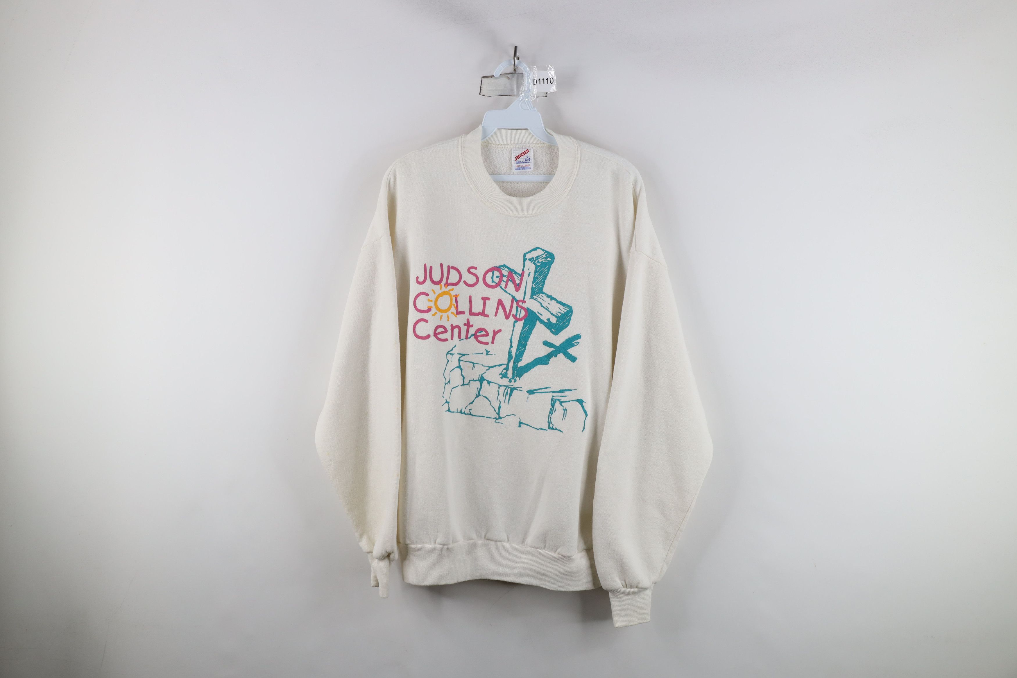 Vintage Vintage 90s Collins Center Christian Jesus Sweatshirt USA Size L / US 10 / IT 46 - 1 Thumbnail