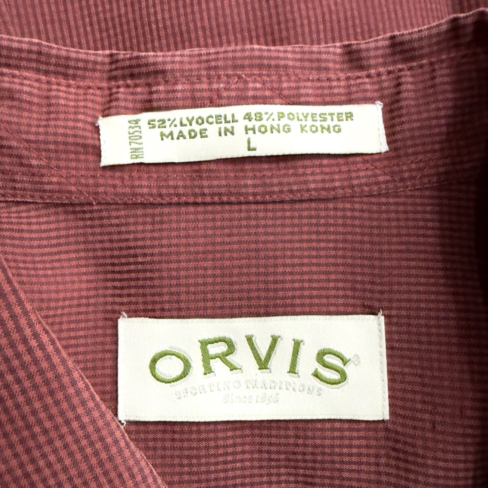 Orvis Orvis Red Long Sleeve Button Down Shirt Mens Size L Size US L / EU 52-54 / 3 - 4 Thumbnail