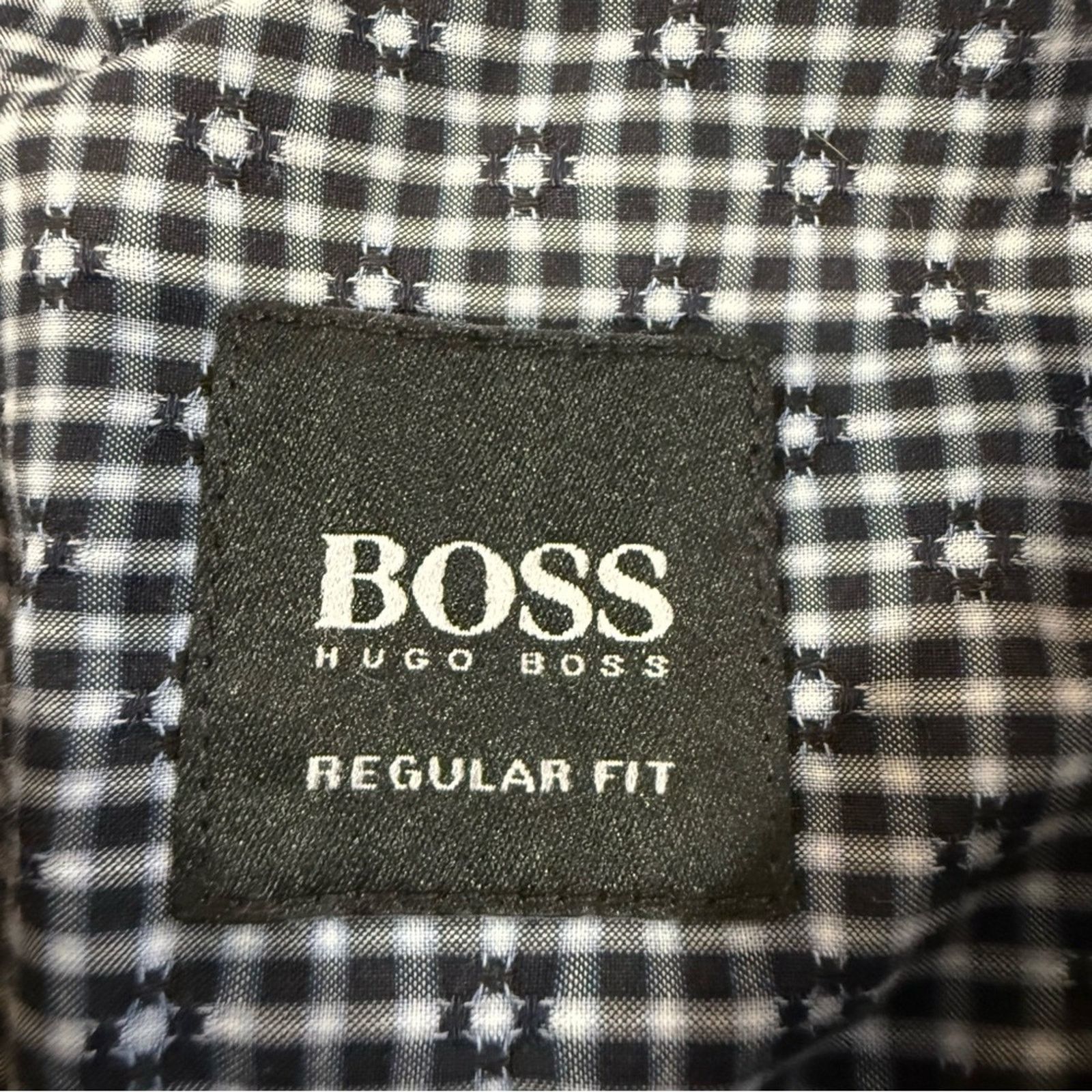 Hugo Boss Hugo Boss Button Down Dress Shirt Mens XL Regular Fit Navy Size US XL / EU 56 / 4 - 5 Thumbnail
