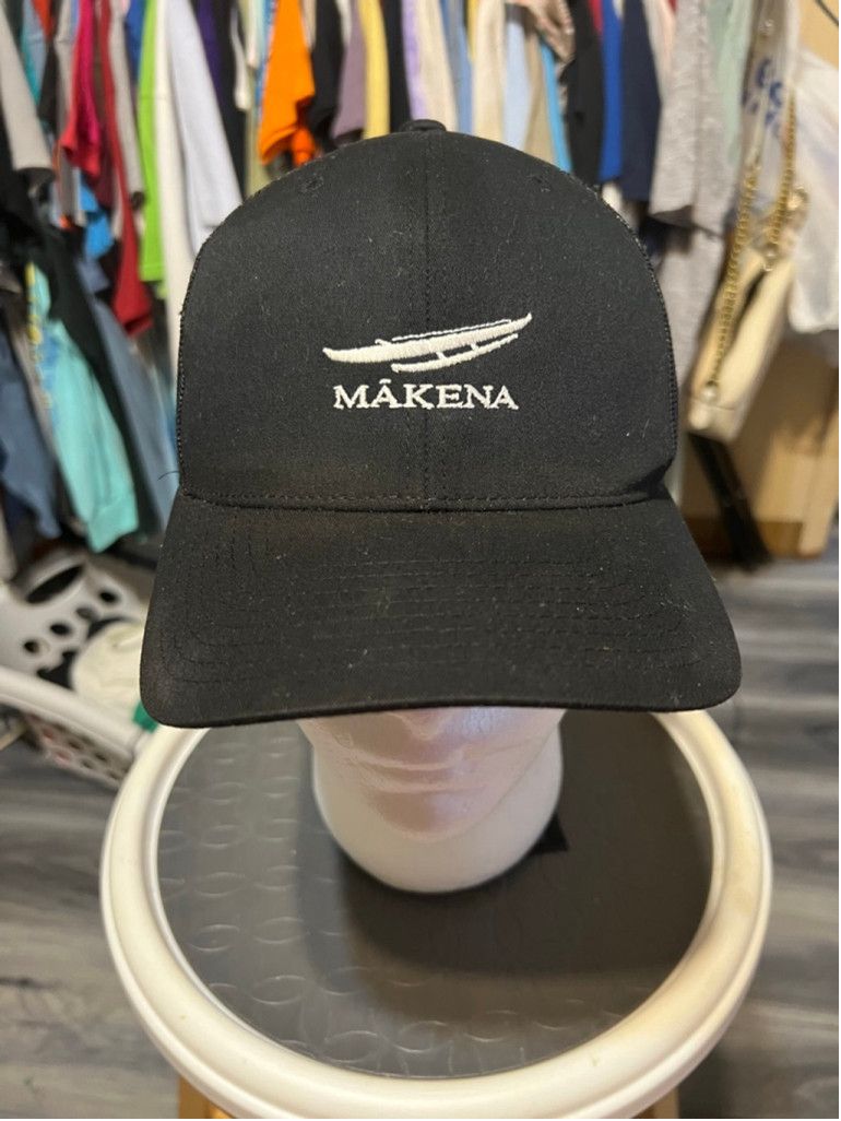 Yupong Men's Yupoong Black & White Makena Kayak Logo Trucker Hat Size ONE SIZE - 1 Thumbnail