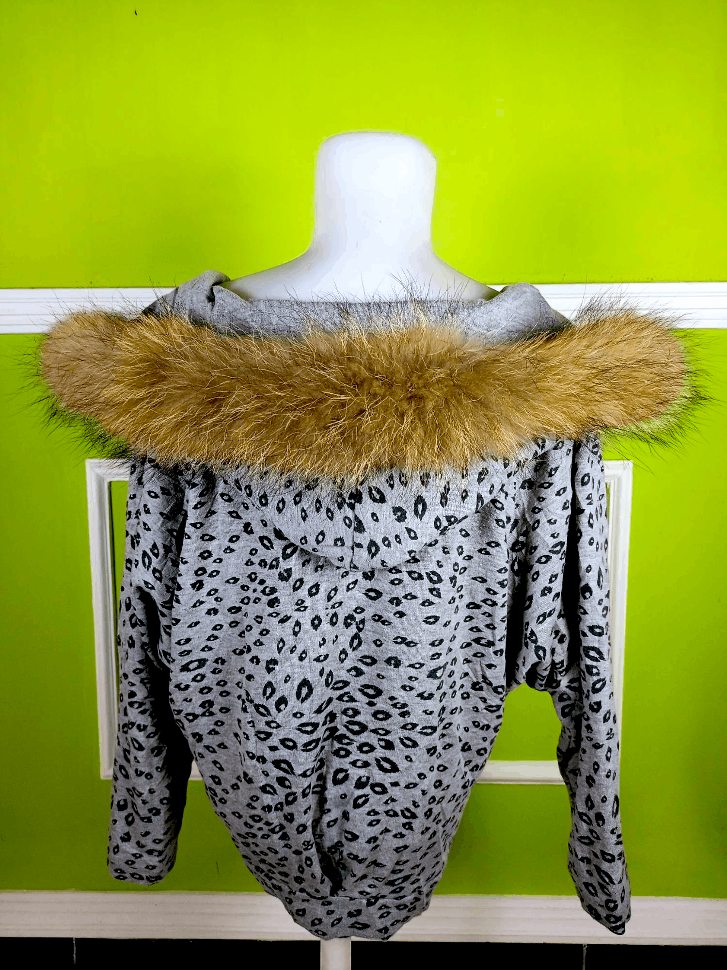 Japanese Brand × Le Grande Bleu (L.G.B.) LIQUID GIRL Oversized Fur Leopard Batwing Zip Hoodie Size US XXL / EU 58 / 5 - 6 Thumbnail