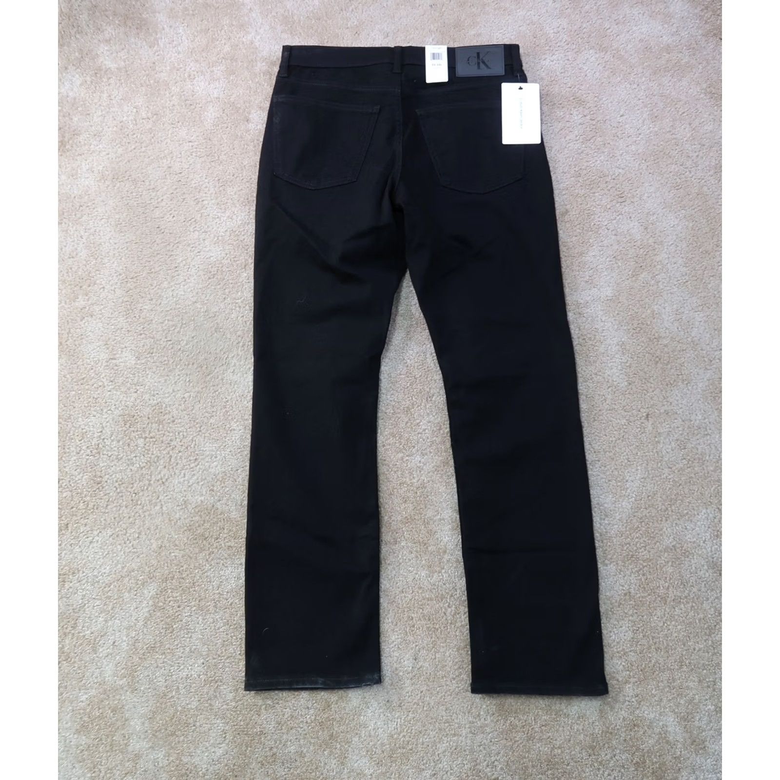 Calvin Klein Calvin Klein Jeans Mens 32x32 Black Denim Stretch Flex Slim Straight 5-Pocket Regular Inseam 32 Size US 32 / EU 48 - 7 Thumbnail