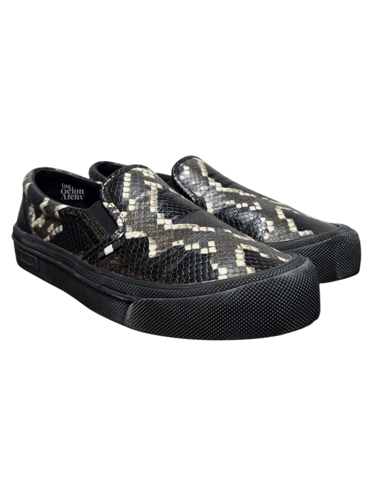 Bally Bally Leory Python Print Leather Slip-On Sneaker Size US 9.5 / EU 42-43 - 1 Thumbnail