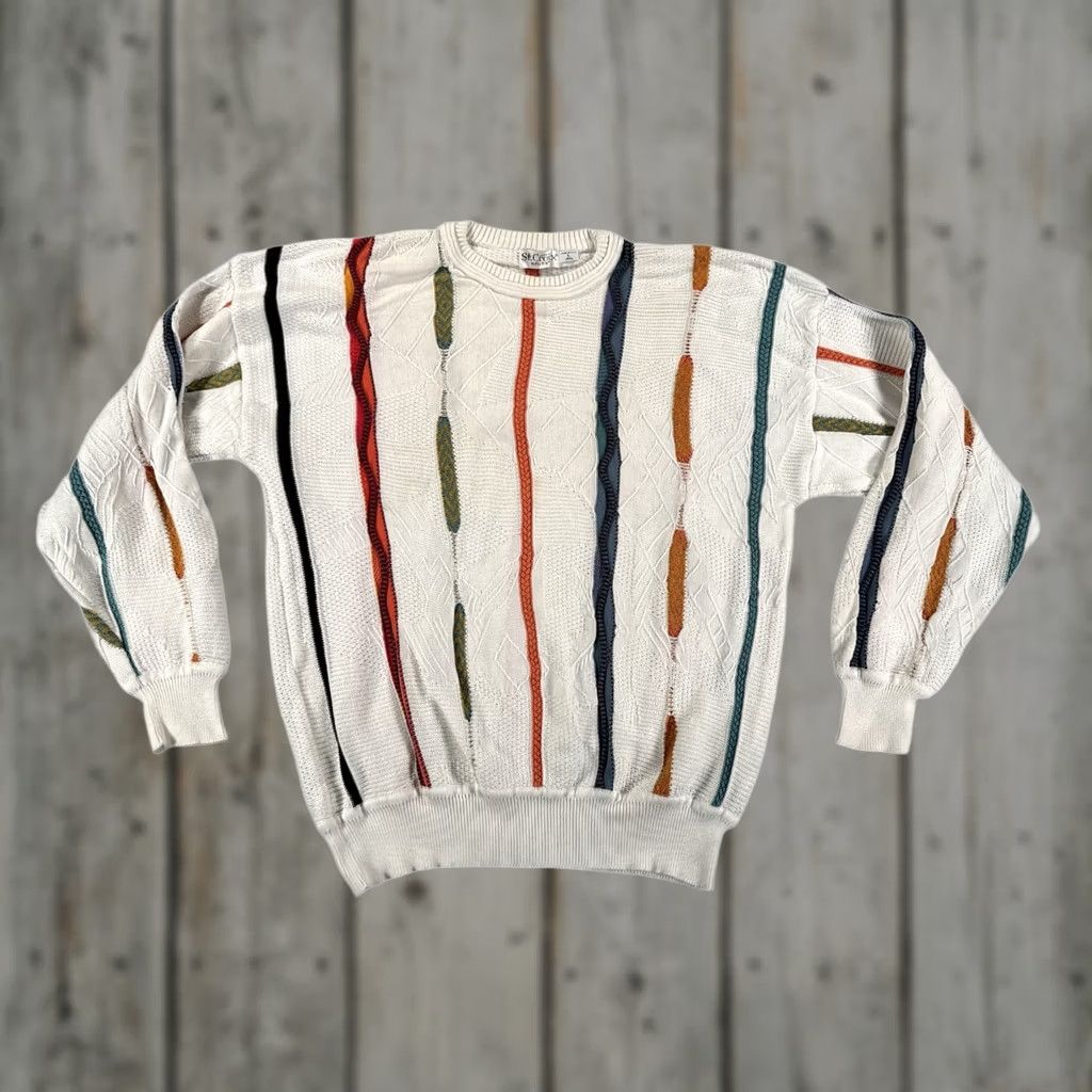 Coogi VINTAGE Saxony Sweater MENS Regular Large Multicolor 90s Hip 