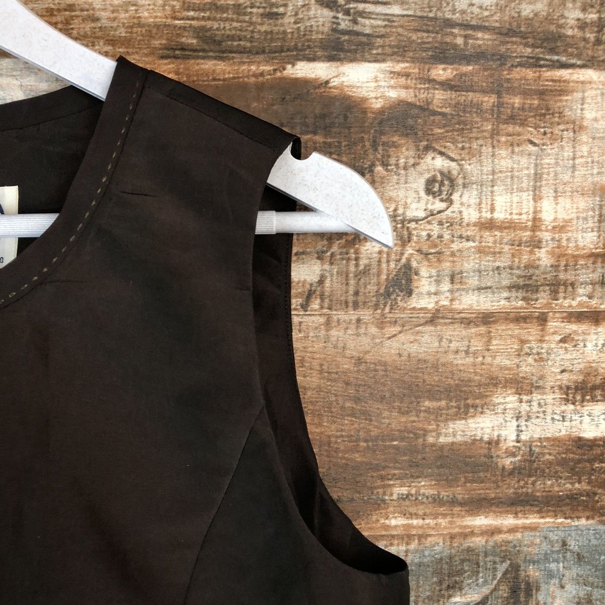 Hiroko Koshino Homme Hiroko Bros hiroko koshino Dark Brown Vest #A1614 Size M / US 6-8 / IT 42-44 - 8 Thumbnail