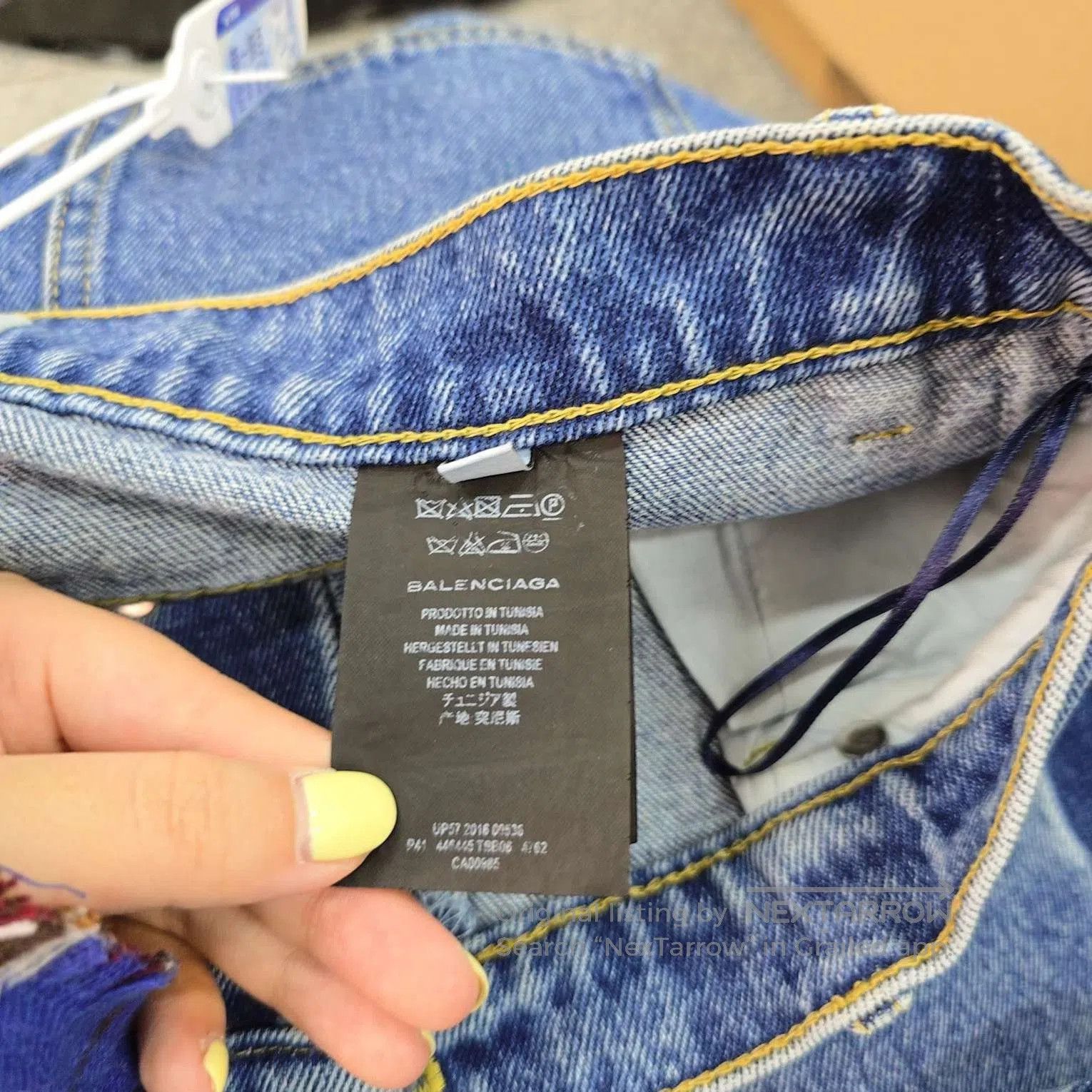 Balenciaga Balenciaga Color Block Denim Pants Size 38. Size US 38 / EU 54 - 4 Thumbnail