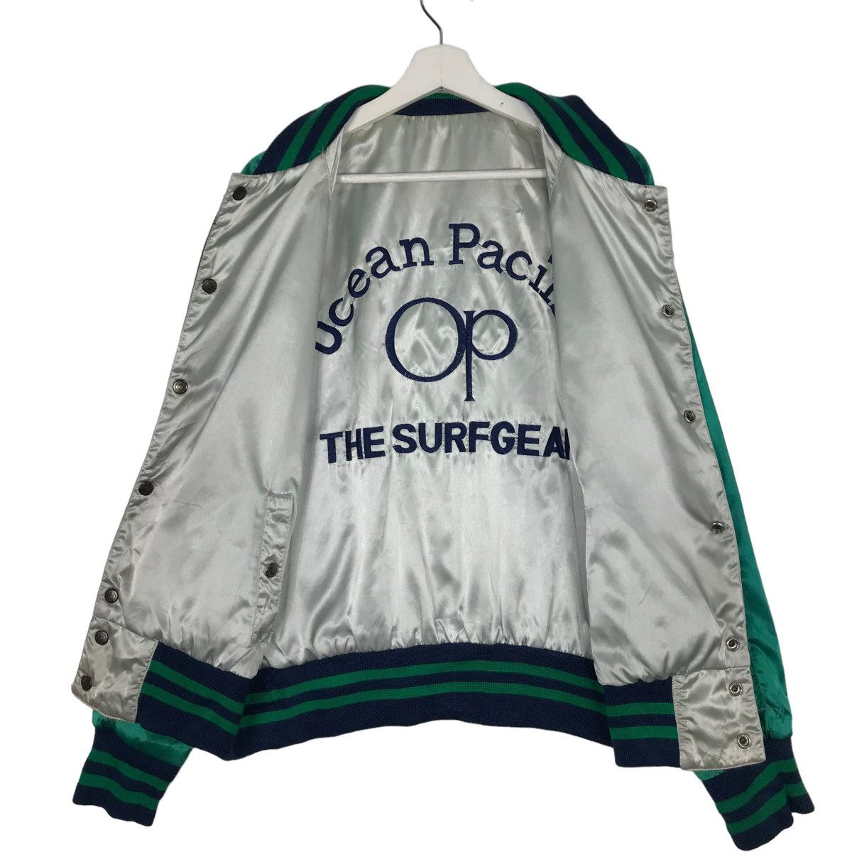 Ocean Pacific × Vintage 💥 VINTAGE 1980s OCEAN PACIFIC REVERSIBLE SATIN JACKET Size US M / EU 48-50 / 2 - 3 Thumbnail