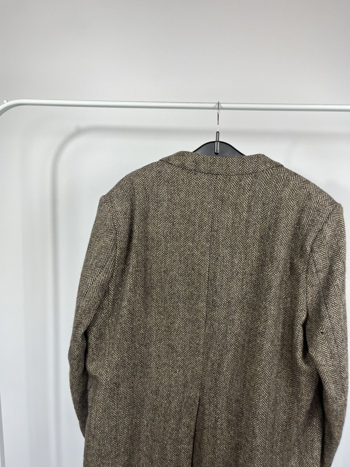 Harris Tweed Vintage Tweed Blazer Pure New Wool Brown EU 48 Herringbone Size US XXL / EU 58 / 5 - 12 Thumbnail